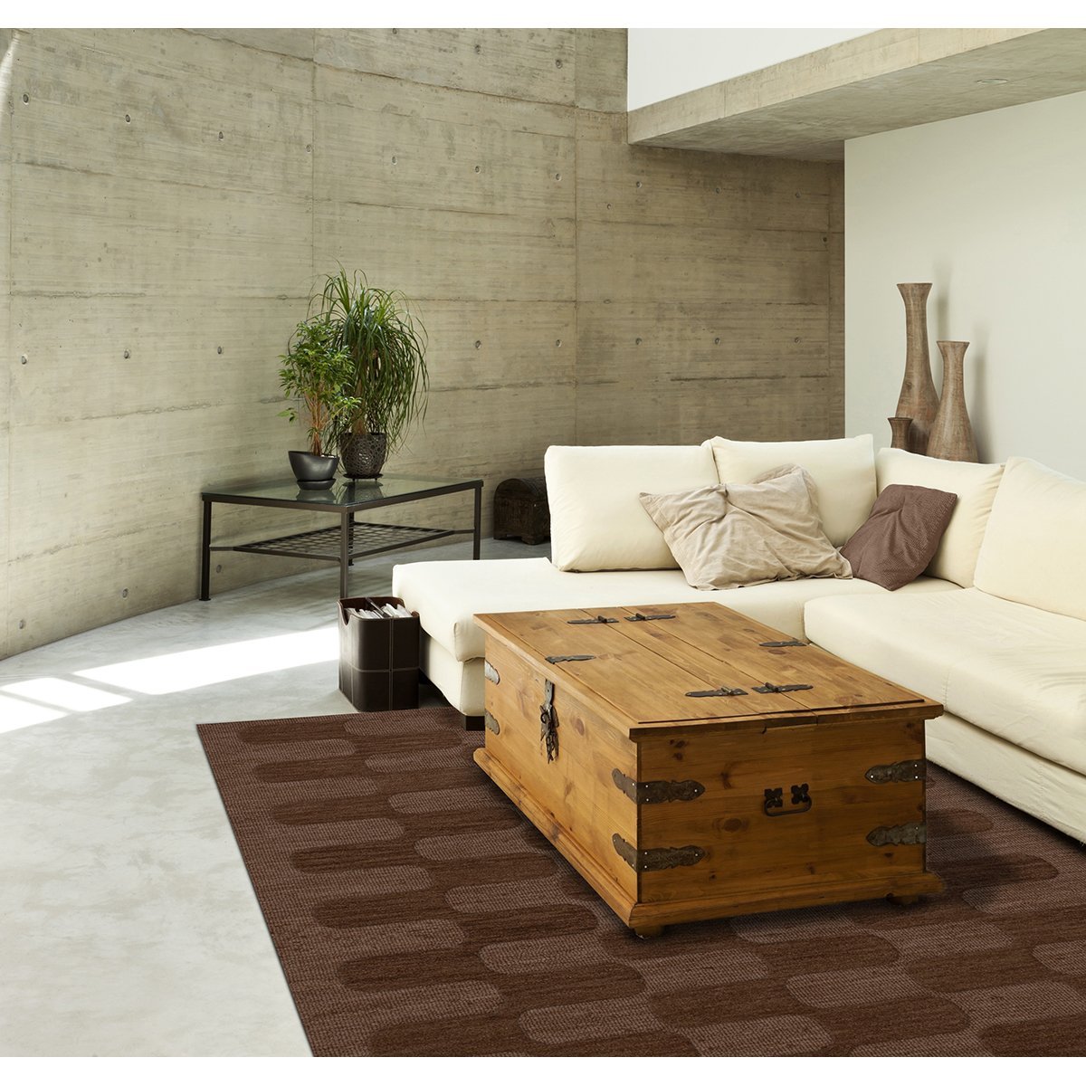 Premium Dalyn Rugs Dover DV9 Area Rug - 6' x 9' Mocha Brown - Perfect for Living Room, Bedroom & Home Decor