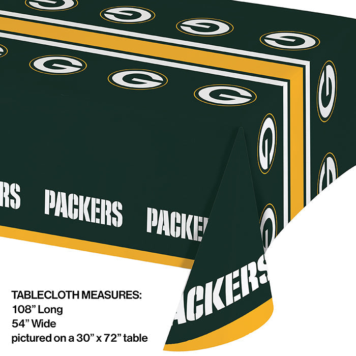 12-Piece Bulk Green Bay Packers Table Covers - Waterproof & Disposable - Perfect for Tailgate Parties, Game Day Decorations & Sports Events