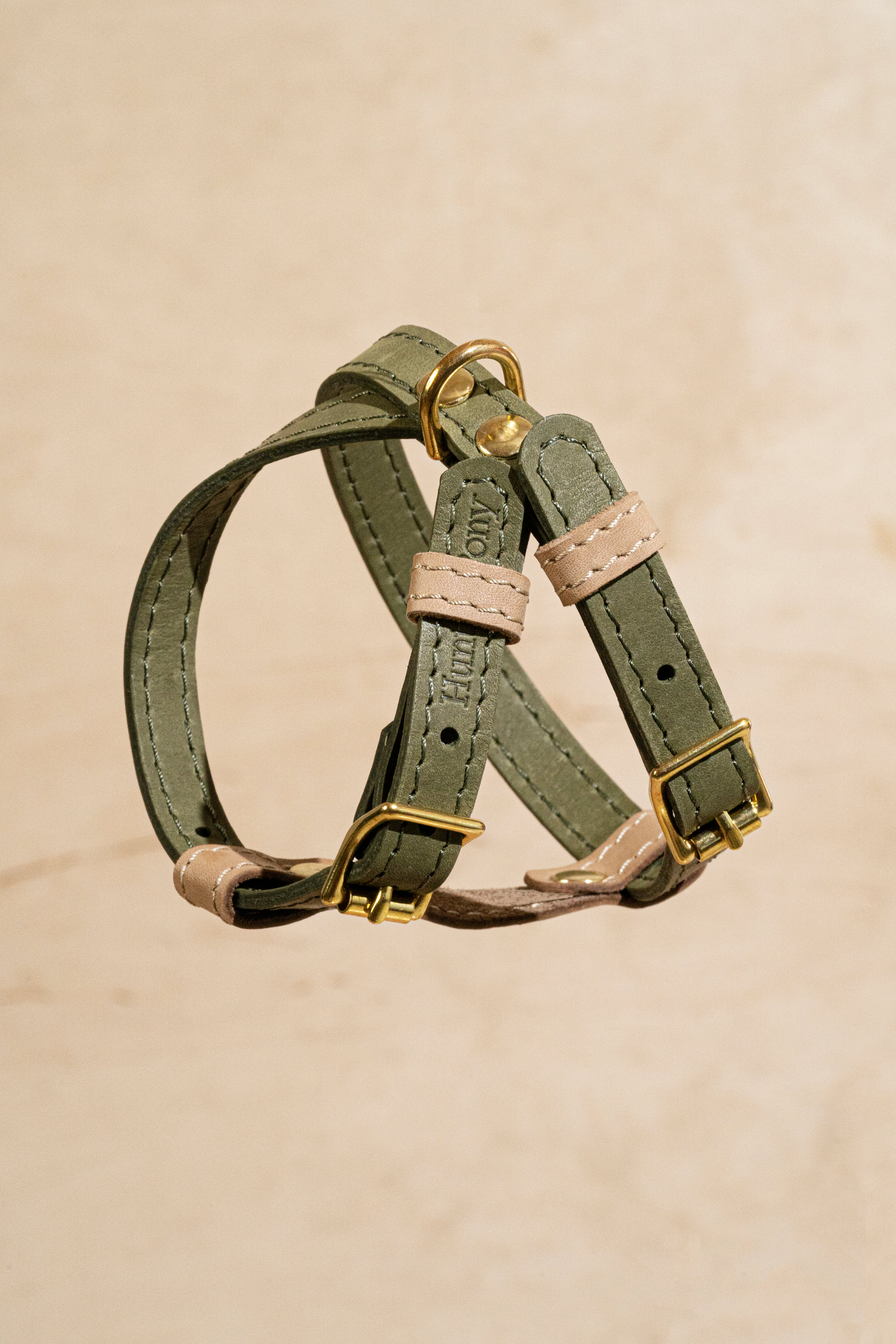 Walk Kit for Dogs - Walkony Leash & Harness Set in Green & Beige | Comfortable & Durable for Walking, Hiking & Outdoor Adventures