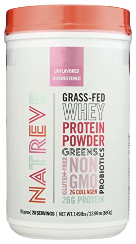 Natreve Unflavored Whey Protein Powder - 675g, Gluten Free, High Protein for Muscle Recovery & Weight Loss - Ideal for Post-Workout, Smoothies & Baking