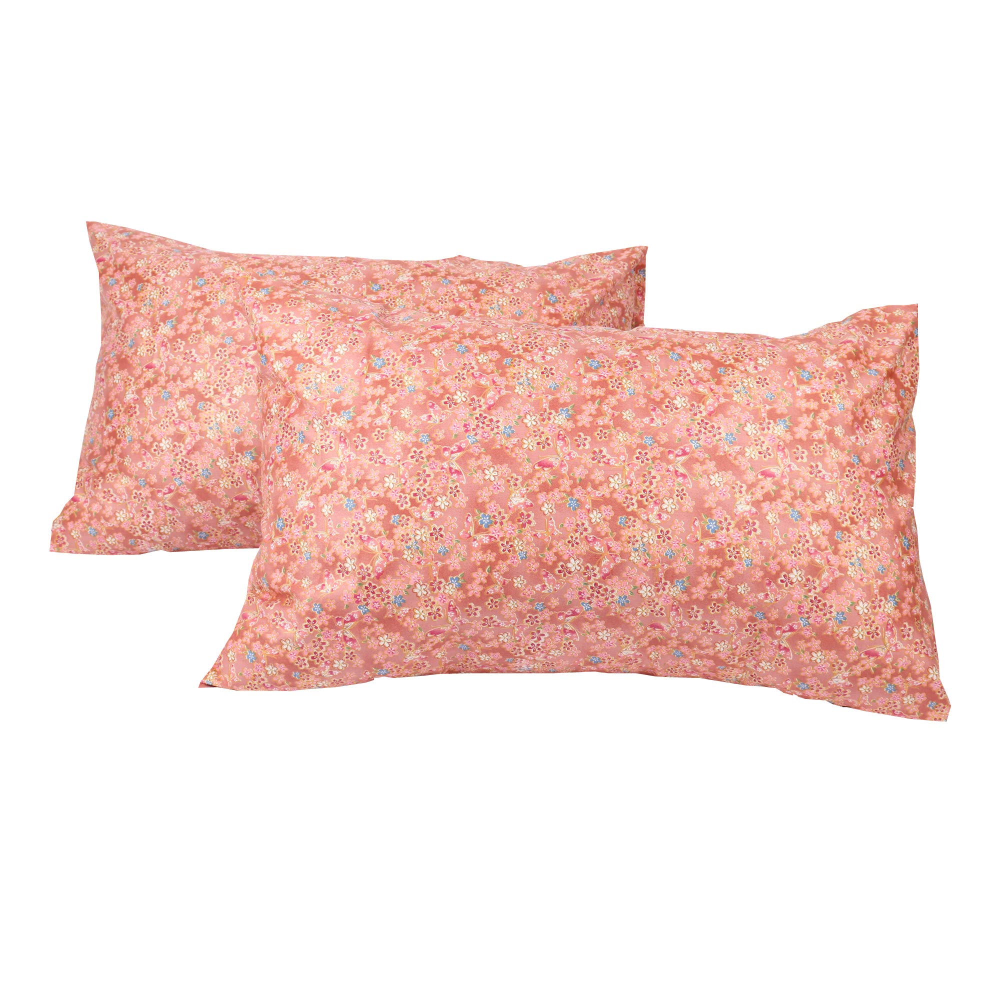 Premium Floral Queen Pillowcases Set of 2 - Soft Cotton Bedding for Home Decor