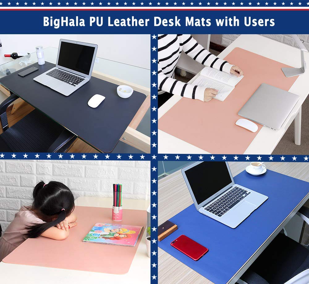 Premium PU Leather Desk Mat - Extra Large 24x48 Inch Office Writing Pad, Laptop & Keyboard Protector for Computer Desks - Ideal for Women, Kids & Home Office Use - Perfect for Work, Study & Gaming
