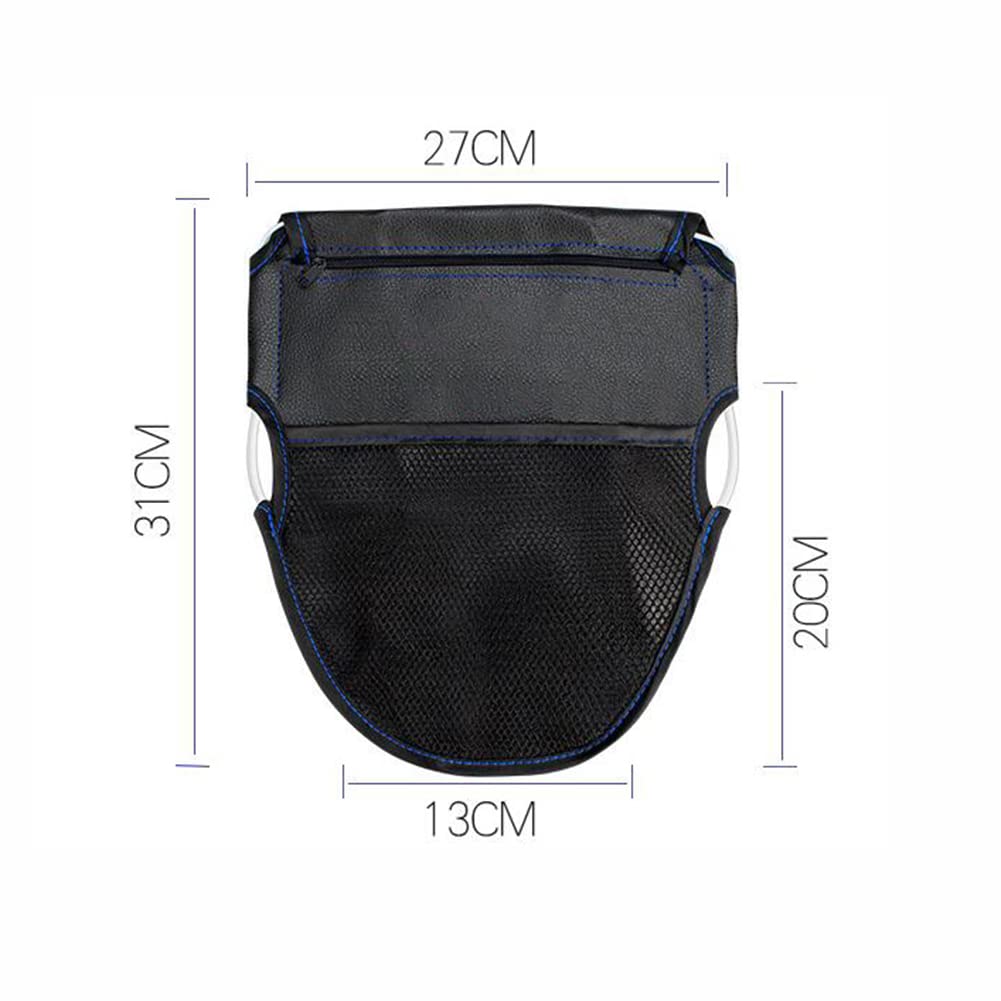 Zcargel Universal Motorcycle Under Seat Storage Bag - PU Leather Waterproof Scooter Seat Organizer Pouch for Electric Bike, Motorcycle & Scooter - Perfect for Commuting, Travel & Daily Storage