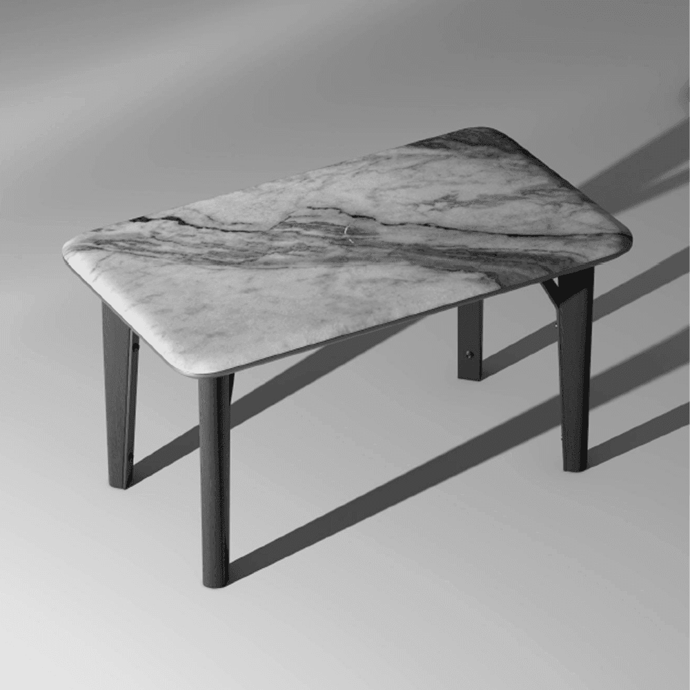 Evangeline Modern Marble Tech Dining Table - Elegant Kitchen & Dining Room Furniture for Home & Office Use