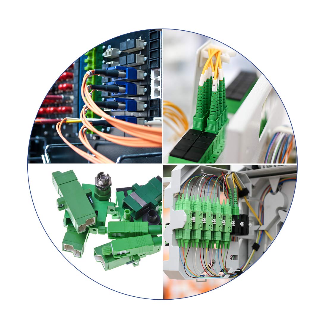 SC to SC Fiber Coupler Adapter - Single/Multi Mode - for Charging & Networking (2Pcs)
