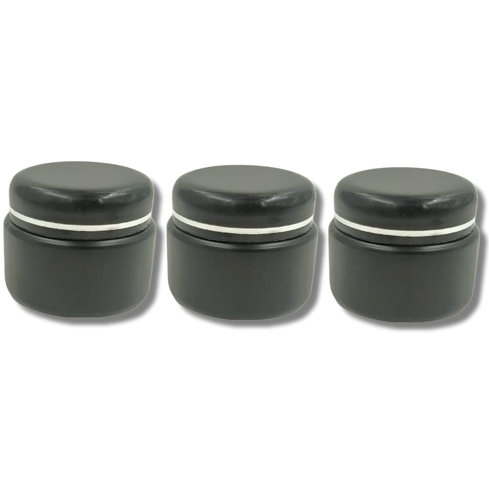 Unbreakable 12-Pack Black Plastic PET Cosmetic Jars - 40Grams for Creams, Lip Balm, Body Butter & Essential Oils | Leak-Proof Makeup Containers | Perfect for DIY Beauty Products & Travel Organizers