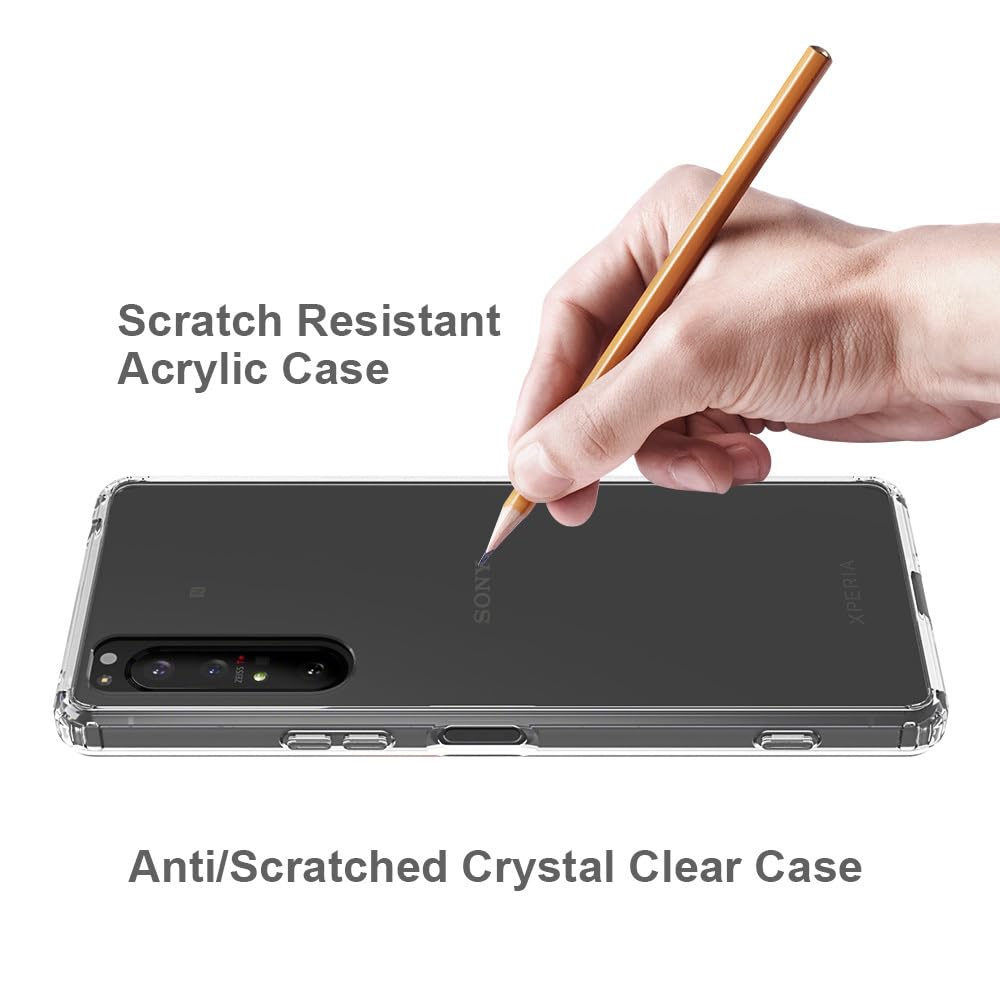 **Mikikit Clear Transparent Protective Phone Case for Xperia 1 II (5 Plus) - Durable Shockproof Cover for Everyday Use, Travel & Outdoor Activities**