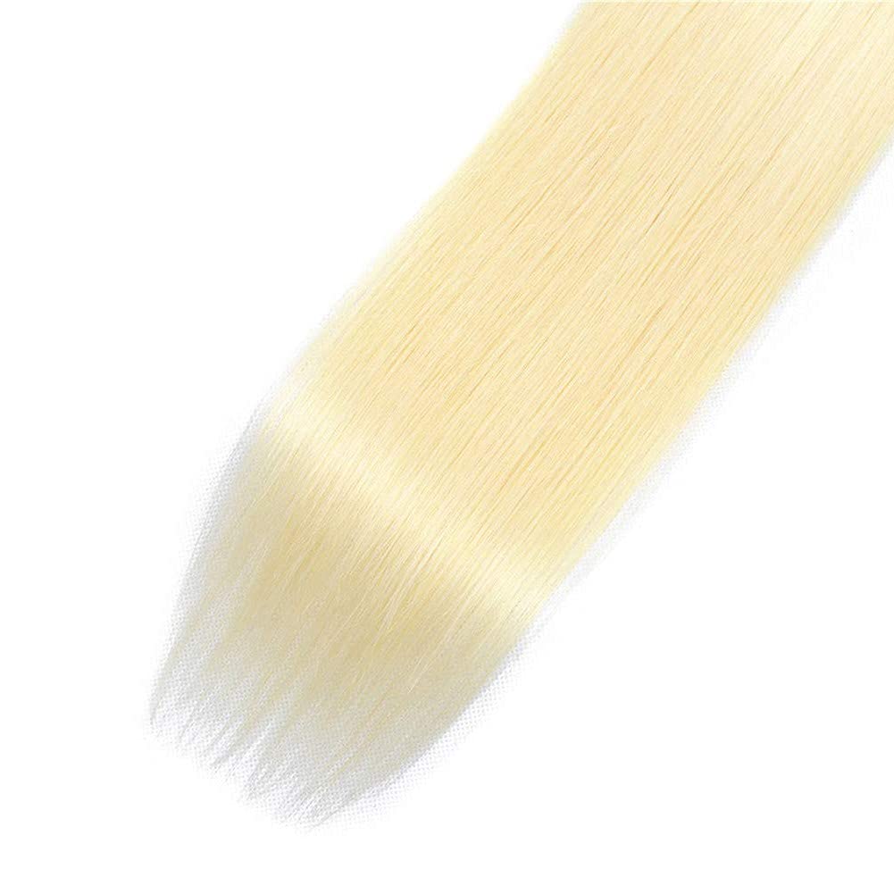 613 Blonde Human Hair Extensions 3 Bundles (24 26 28 Inch) 8A Brazilian Straight Virgin Remy Hair - Perfect for Daily Wear, Parties & Special Occasions