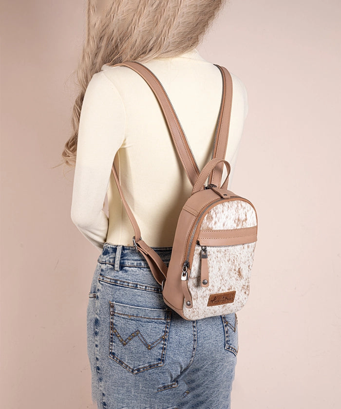 Montana West Genuine Leather Hair On Sling Bag for Women - Stylish Crossbody Purse with Fringe Detail - Perfect for Travel, Shopping & Everyday Use