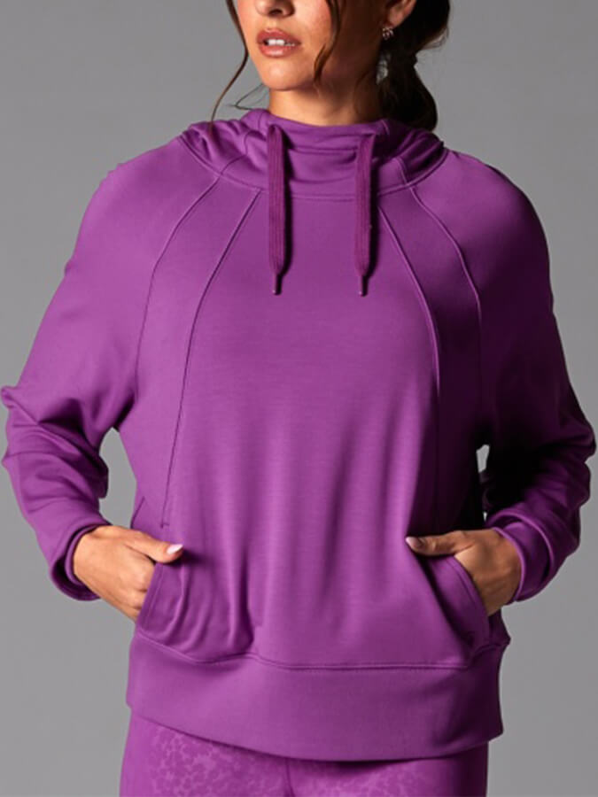 Tavi Cozy Paneled Women's Hoodie - Soft Fleece Pullover Sweatshirt for Casual Wear, Lounge & Outdoor Activities
