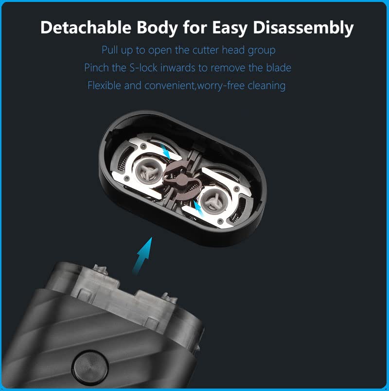 ZYUJIA Electric Razor for Men - Wet & Dry Cordless Rotary Shaver with IPX7 Waterproof, USB Rechargeable - Perfect for Travel, Gym & Daily Shaving