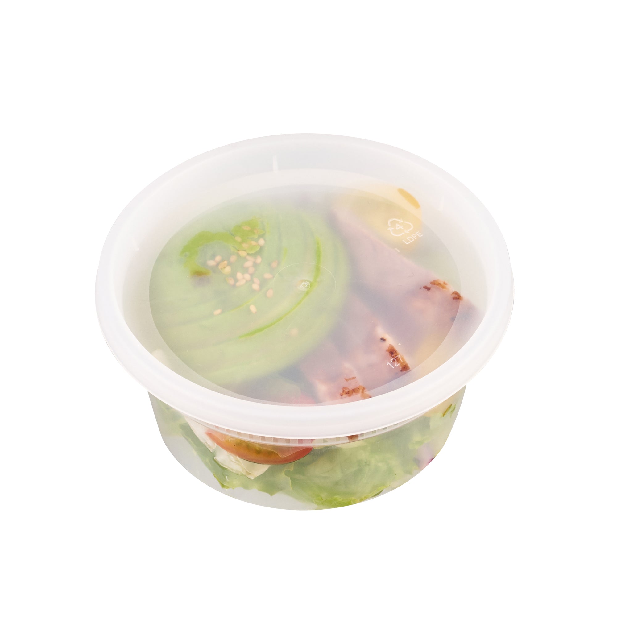 12 oz Round Clear Plastic Soup Containers with Lids - Microwave Safe, 4.5