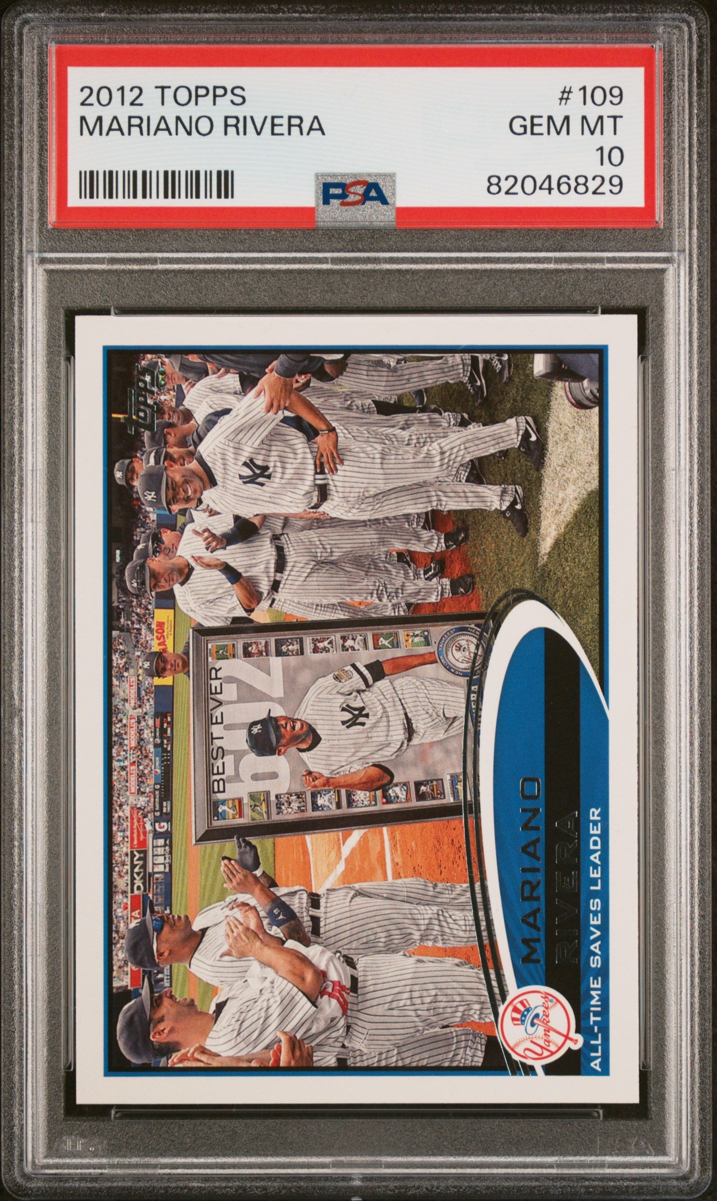 2012 Topps Mariano Rivera #109 PSA 10 Gem Mint Baseball Card - Perfect for Collectors, Investors & Yankees Fans Display