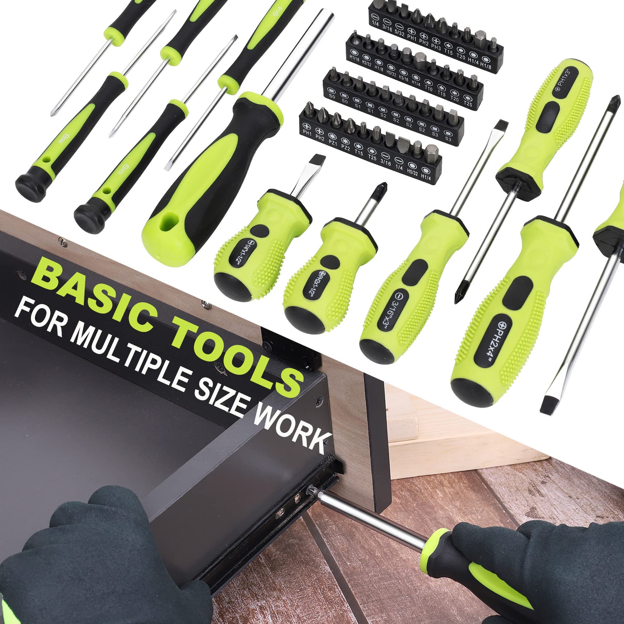 FASTPRO 267-Piece Home Tool Set - Complete Household Repair Tool Kit with 13-Inch Wide Mouth Tool Bag | Mechanics Hand Tools for DIY Projects, Home Maintenance & Car Repairs | Perfect for Beginners & Professionals (Green)