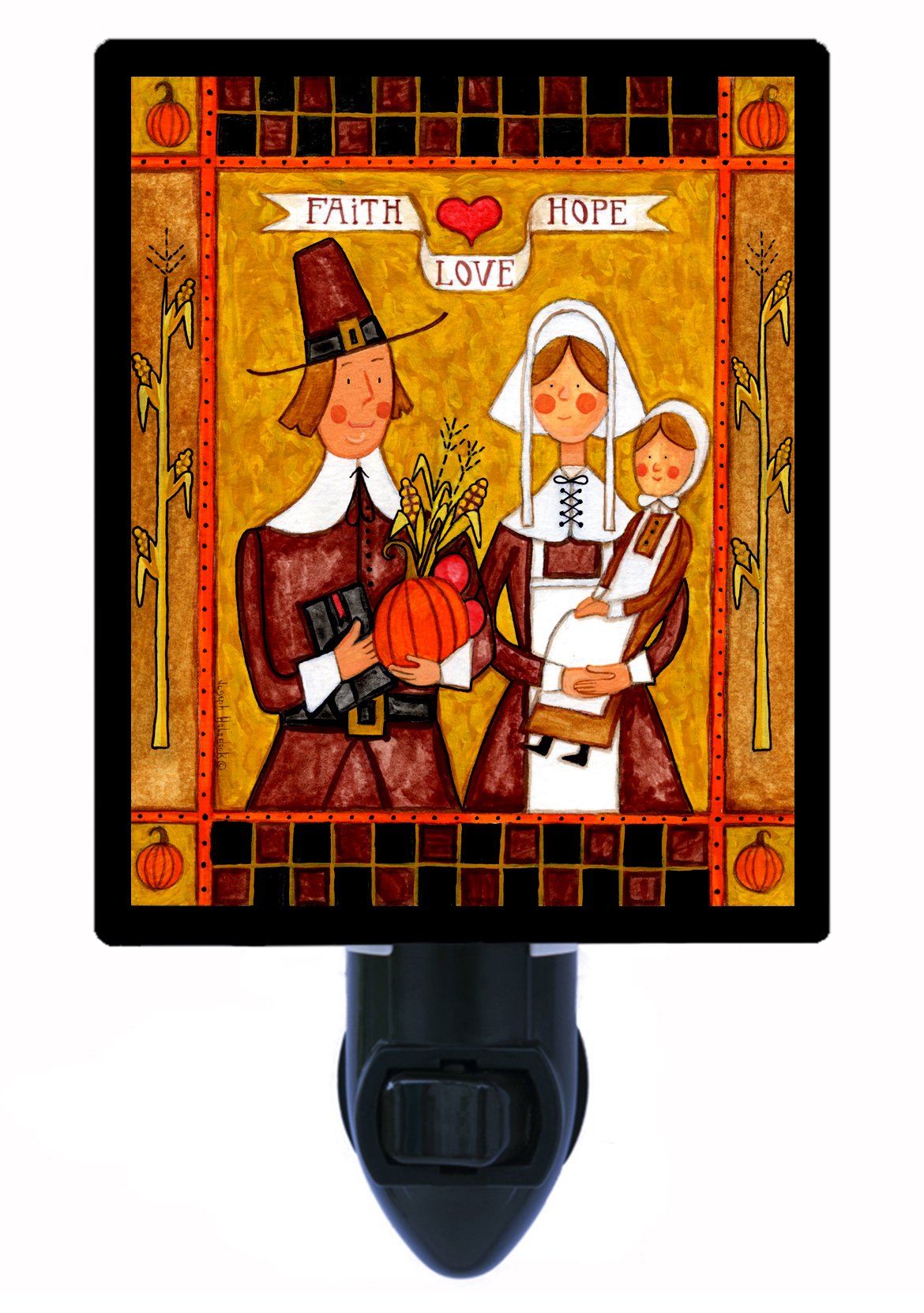Thanksgiving LED Night Light - Pilgrims Pride Holiday Decor for Home, Bedroom, Nursery | Perfect for Christmas, Easter & Other Festive Celebrations
