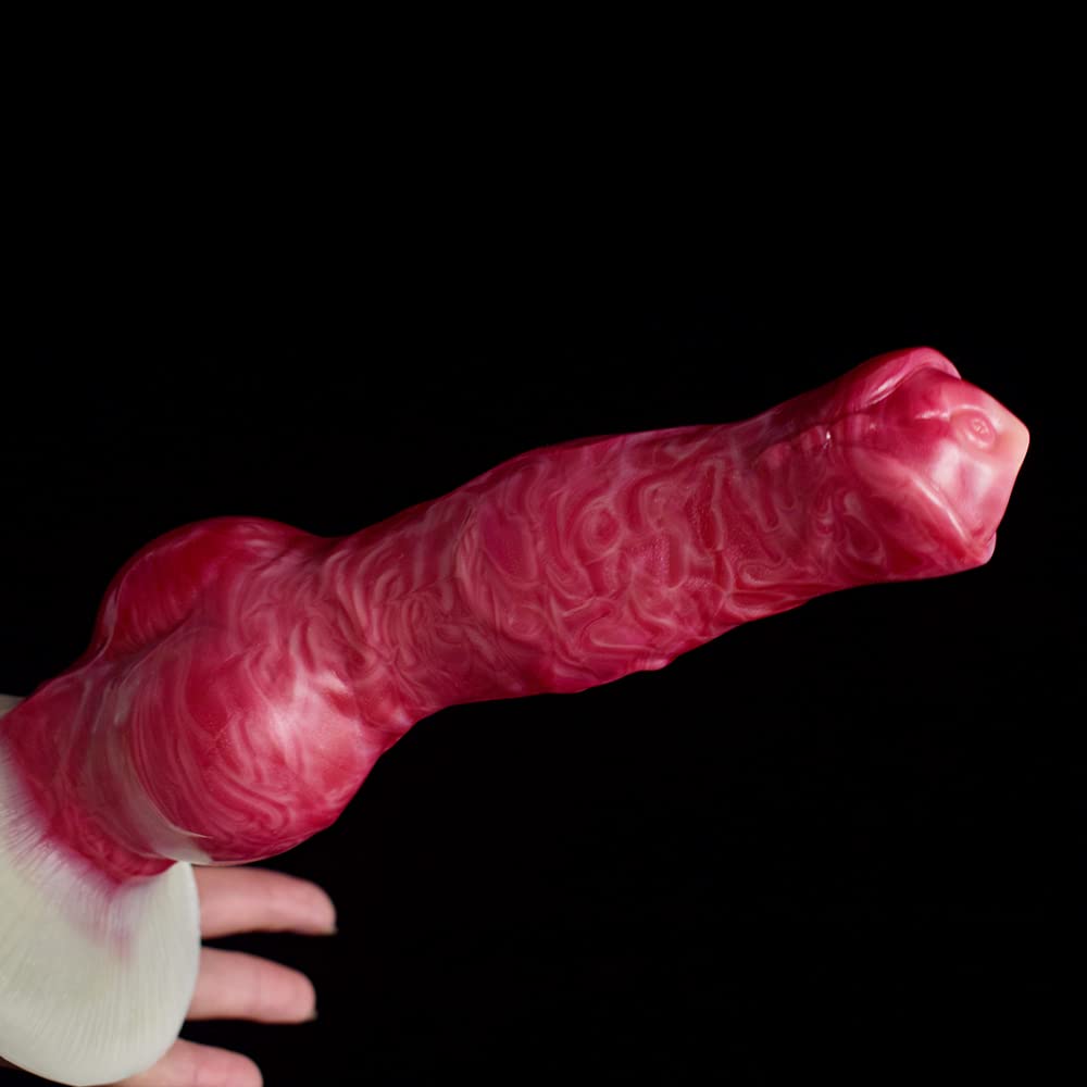Premium Liquid Silicone Alien/Fido Dildo with Strong Suction Cup - Realistic BeHorny Adult Sex Toy for Solo Play & Couples Intimacy - Waterproof & Body-Safe for Shower, Bedroom & BDSM Scenes