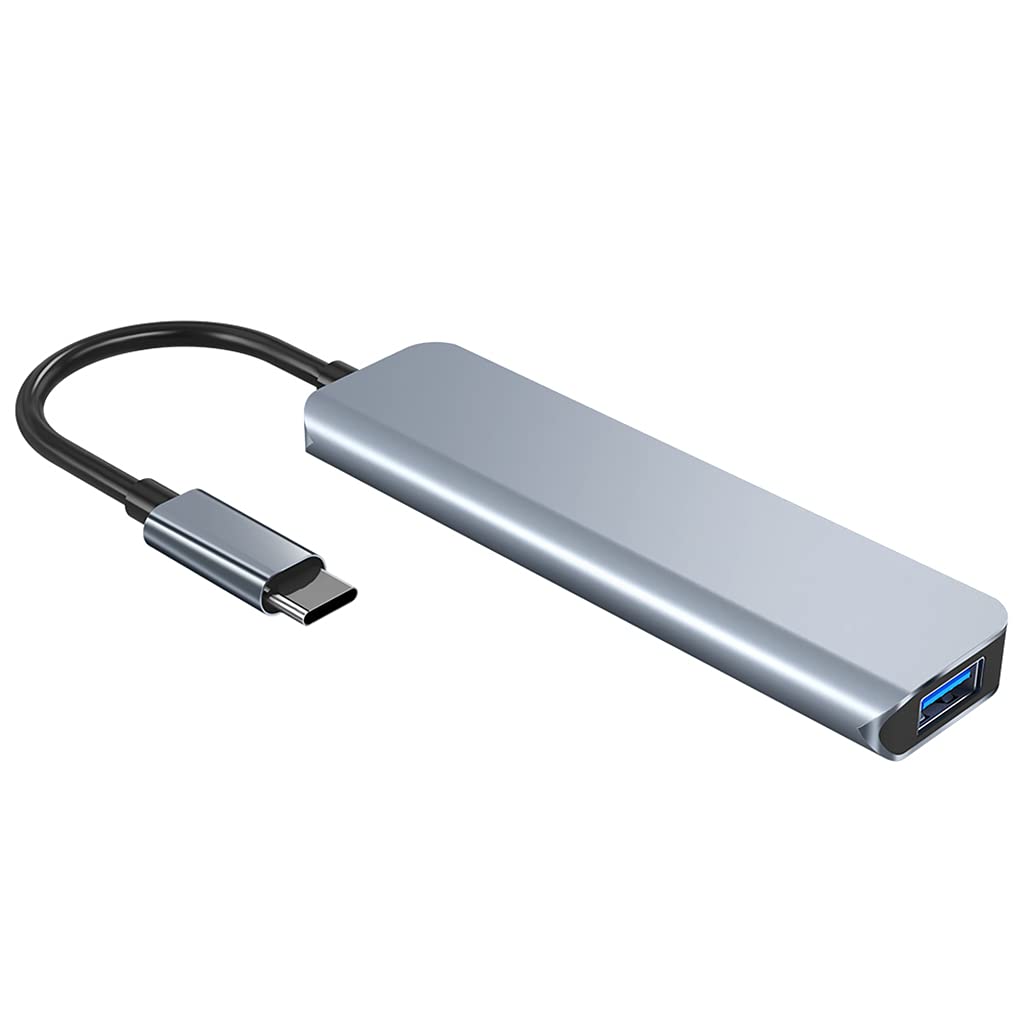 SANRLO 5-Port USB 3.0 Hub with SD/TF Card Reader - High-Speed USB Splitter for Laptop & PC - Fast Data Transfer USB Port Expander - Perfect for Office, Home & Travel Use