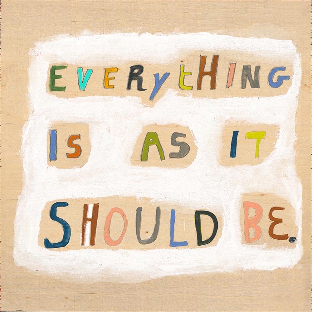 Everything Is As It Should Be Inspirational Wall Art Print - Motivational Quote Poster for Home, Office & Bedroom Decor