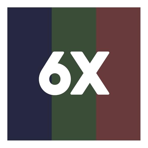 Multicolor (2x Navy Blue/Bordeaux, 2x Green/Orange, 2x Bordeaux/Navy Blue)