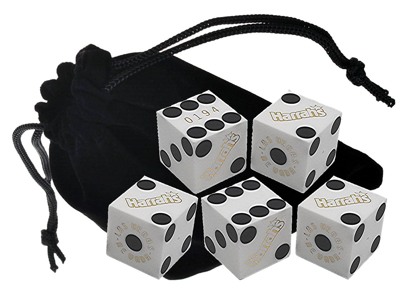Genuine Leather Dice Cup with Casino Dice - for Poker & Board Games