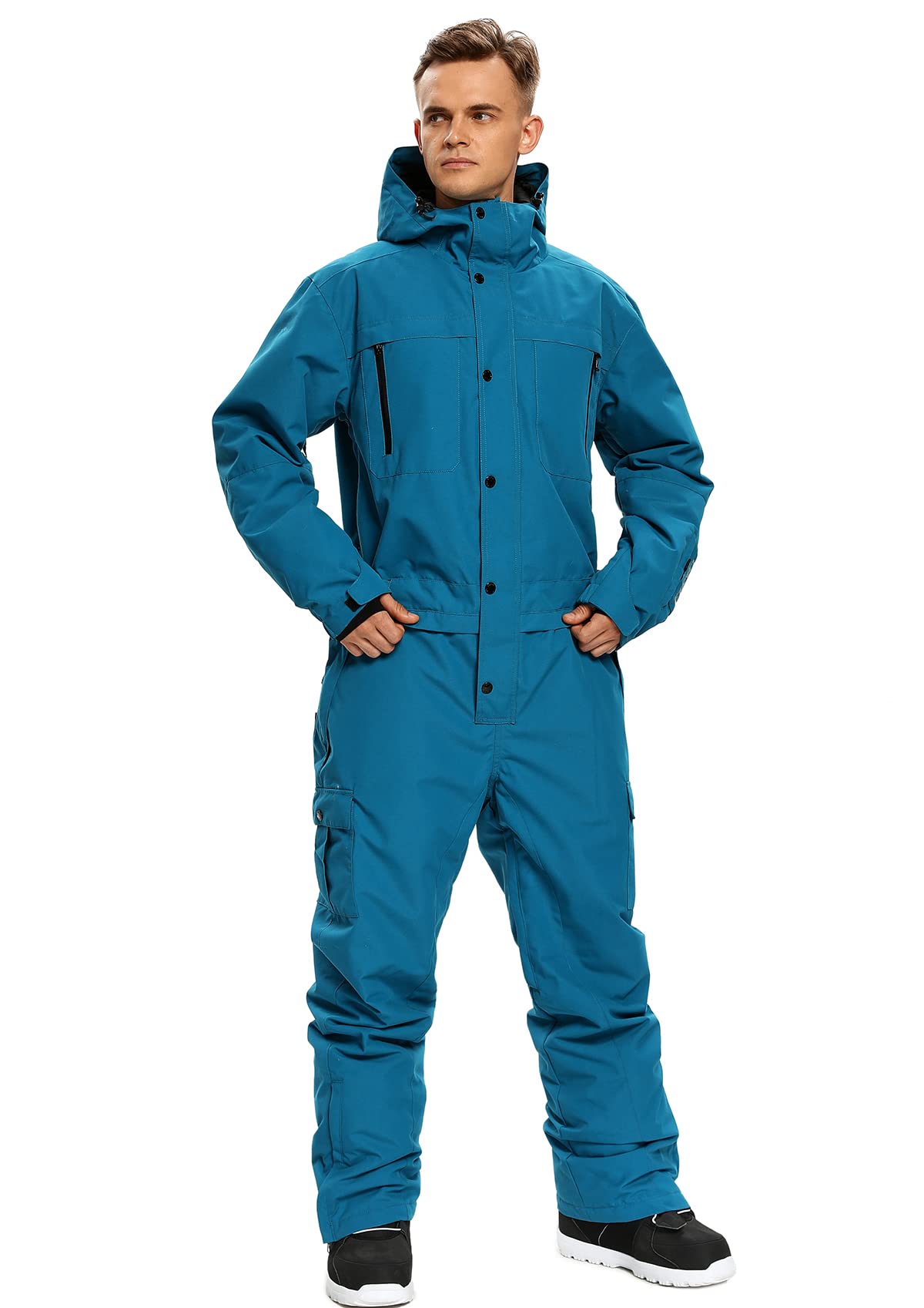 Men's Waterproof Winter Ski Suit - Thermal Snow Jumpsuit for Skiing & Outdoor Sports - Perfect for Snowboarding, Hiking & Cold Weather Adventures