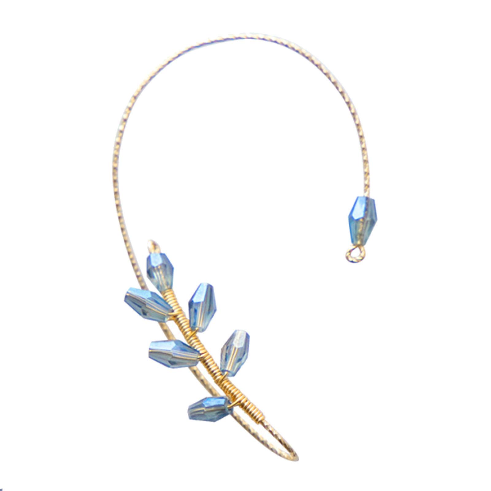 1Pc Gold-Plated Unique Ear Cuff Clip - Non-Pierced Earrings for Women, Girls & Teens - Perfect for Parties, Weddings & Everyday Fashion Accessories