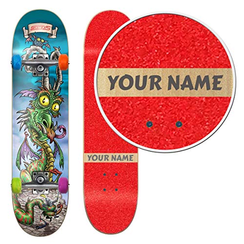 Red Grip Tape / Multi-Color Wheels