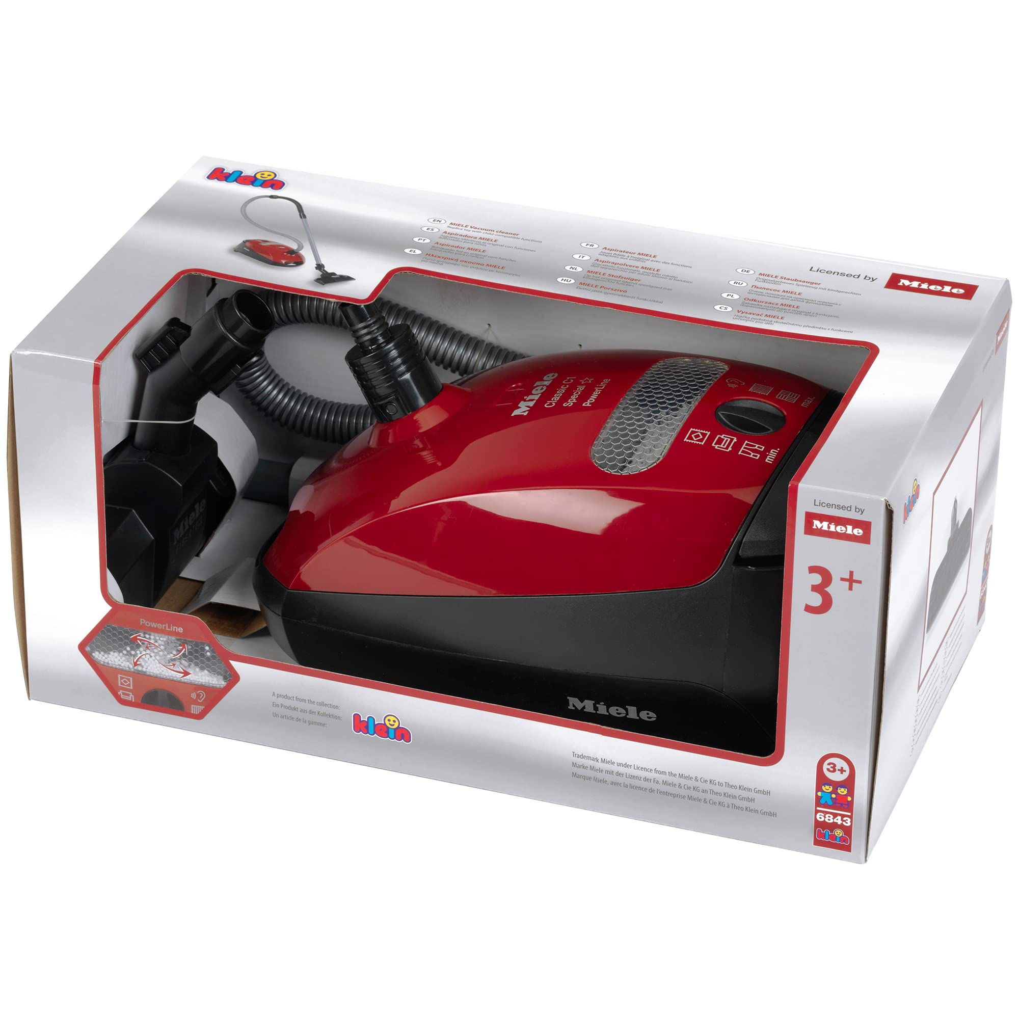 Klein Theo Miele Vacuum Toy (6843) - Realistic Pretend Play Cleaning Set for Kids - Perfect for House Role Play & Early Childhood Development