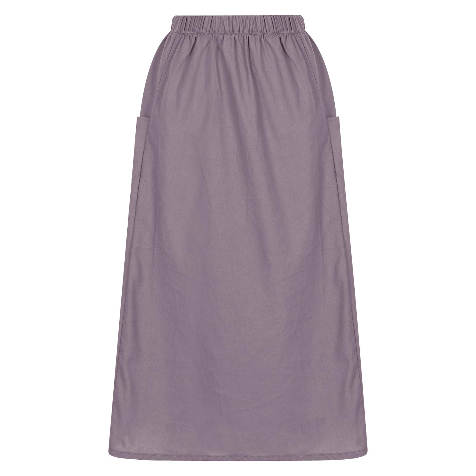Boho Linen Skirts for Women - Summer A-Line Maxi Skirt with Pockets | Beach & Casual Wear
