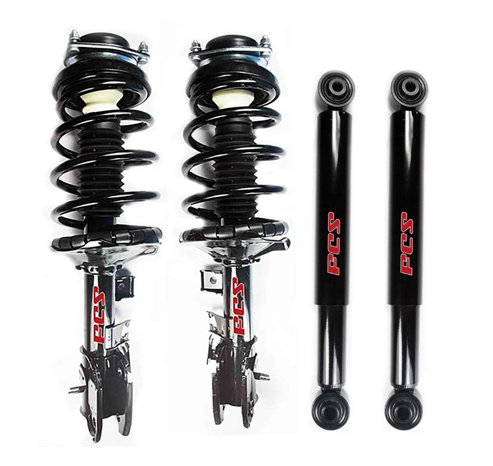FCS Front Struts Coil Springs & Rear Shocks Kit for Nissan Pathfinder SE LE RWD 2005-2012 - Complete Suspension Upgrade for Smoother Ride & Better Handling - Perfect for Off-Roading, Daily Commuting & Towing