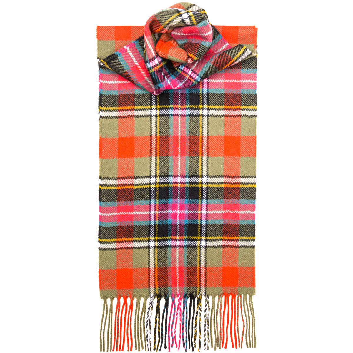 Bruce of Kinnaird Tartan Scarf - Premium Wool Plaid Wrap for Men & Women - Perfect for Winter, Fall Fashion & Outdoor Activities