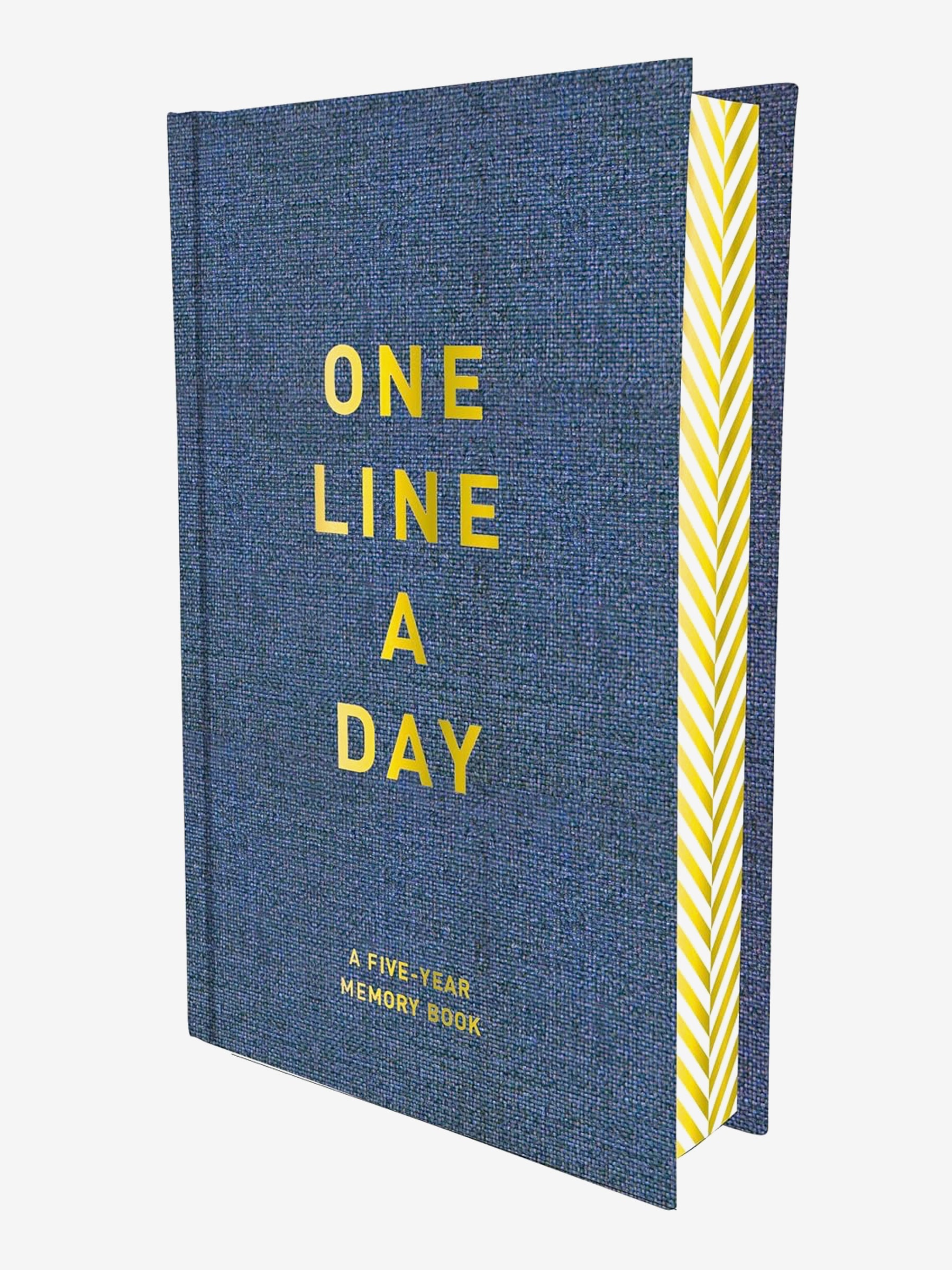 One Line a Day Journal - Denim Blue Refillable Diary for Daily Reflection & Gratitude - Perfect for Memory Keeping, Goal Tracking & Mindfulness Practice