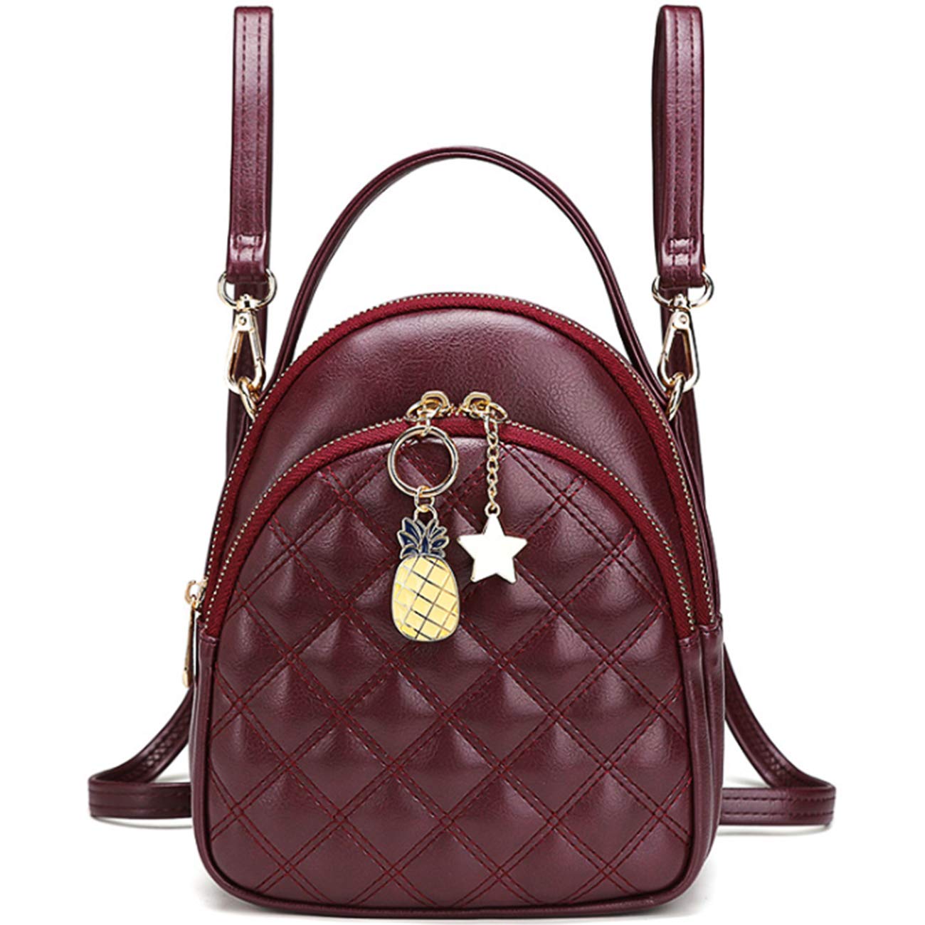 VONXURY Mini Leather Backpack for Women - Stylish Travel Daypack & Purse