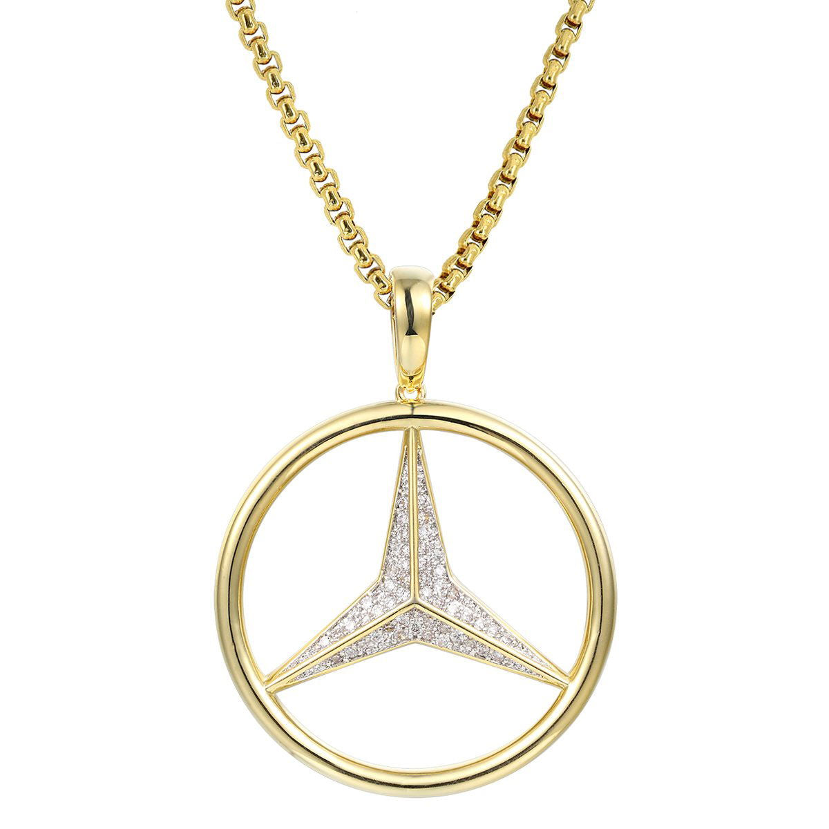 14K Gold Plated Custom Luxury Car Logo Pendant Necklace - Personalized Car Enthusiast Gift for Men & Women - Perfect for Birthdays, Anniversaries, and Car Lover Accessories