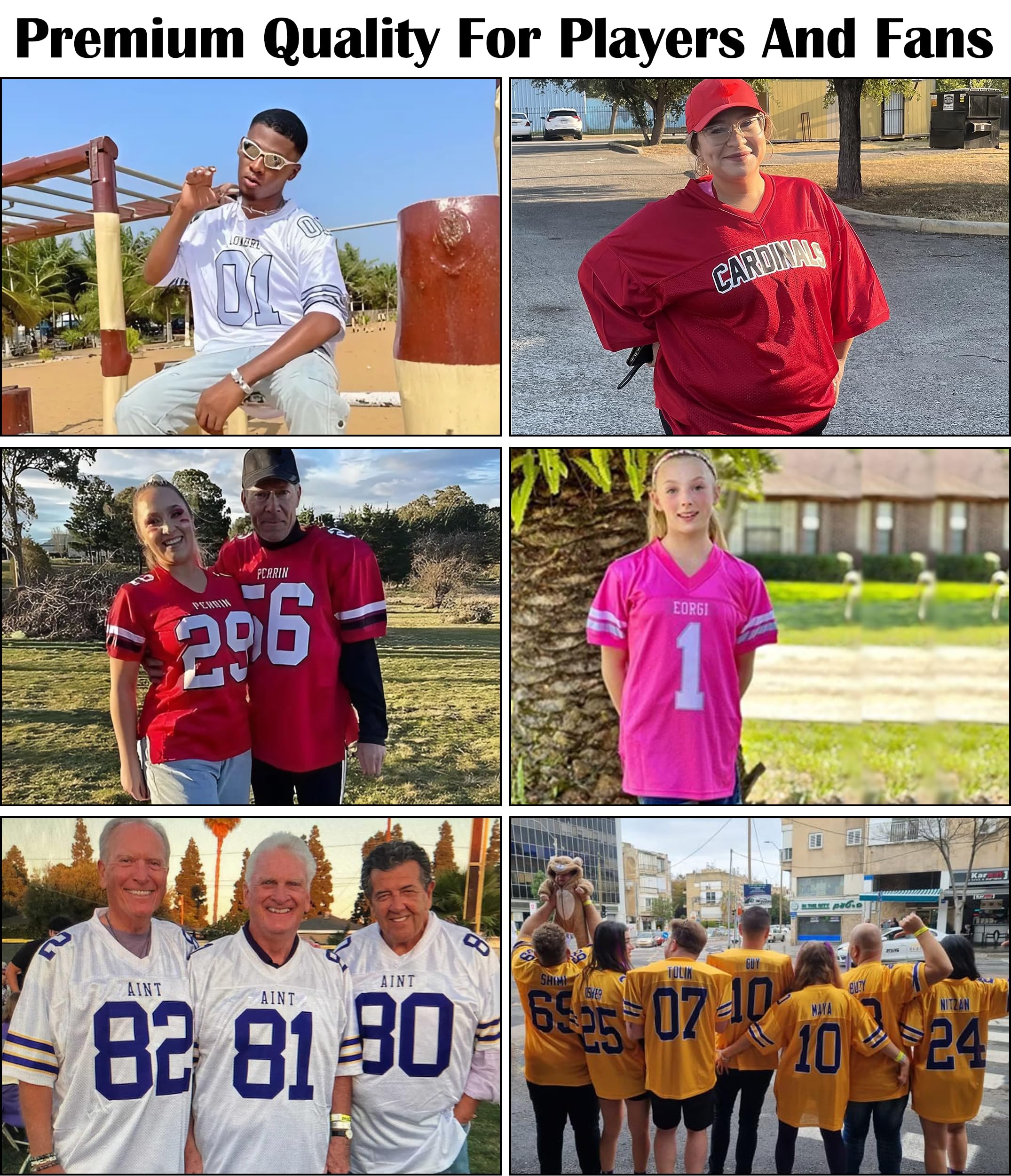 Custom Personalized Football Practice Jerseys - Stitched Name & Number, Multiple Colors for Men, Women & Youth - Perfect for Training, Team Uniforms & Fan Gifts