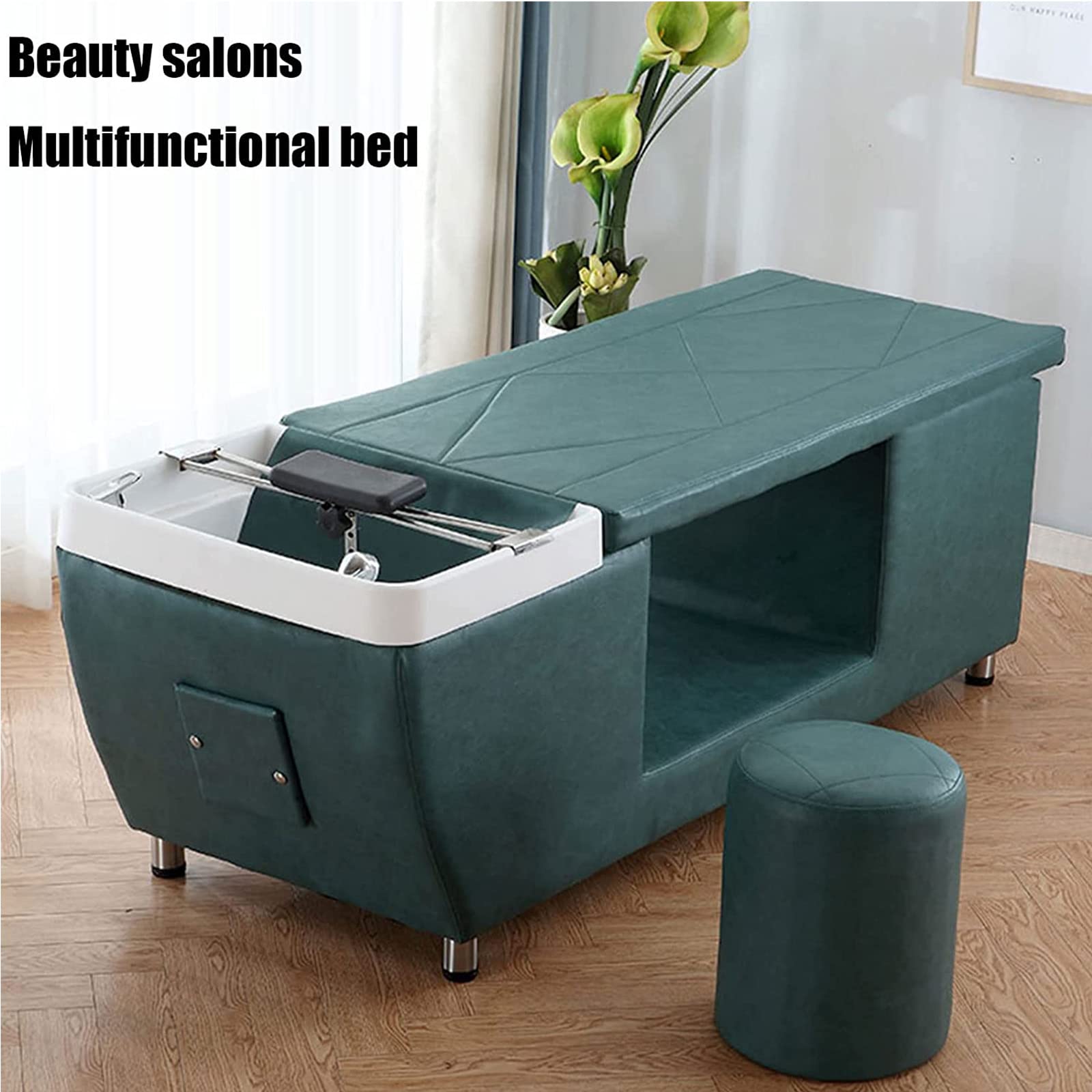 Beauty Salon Shampoo Bed for Hairdressing & Massage - Perfect for Barber Shops & Spas