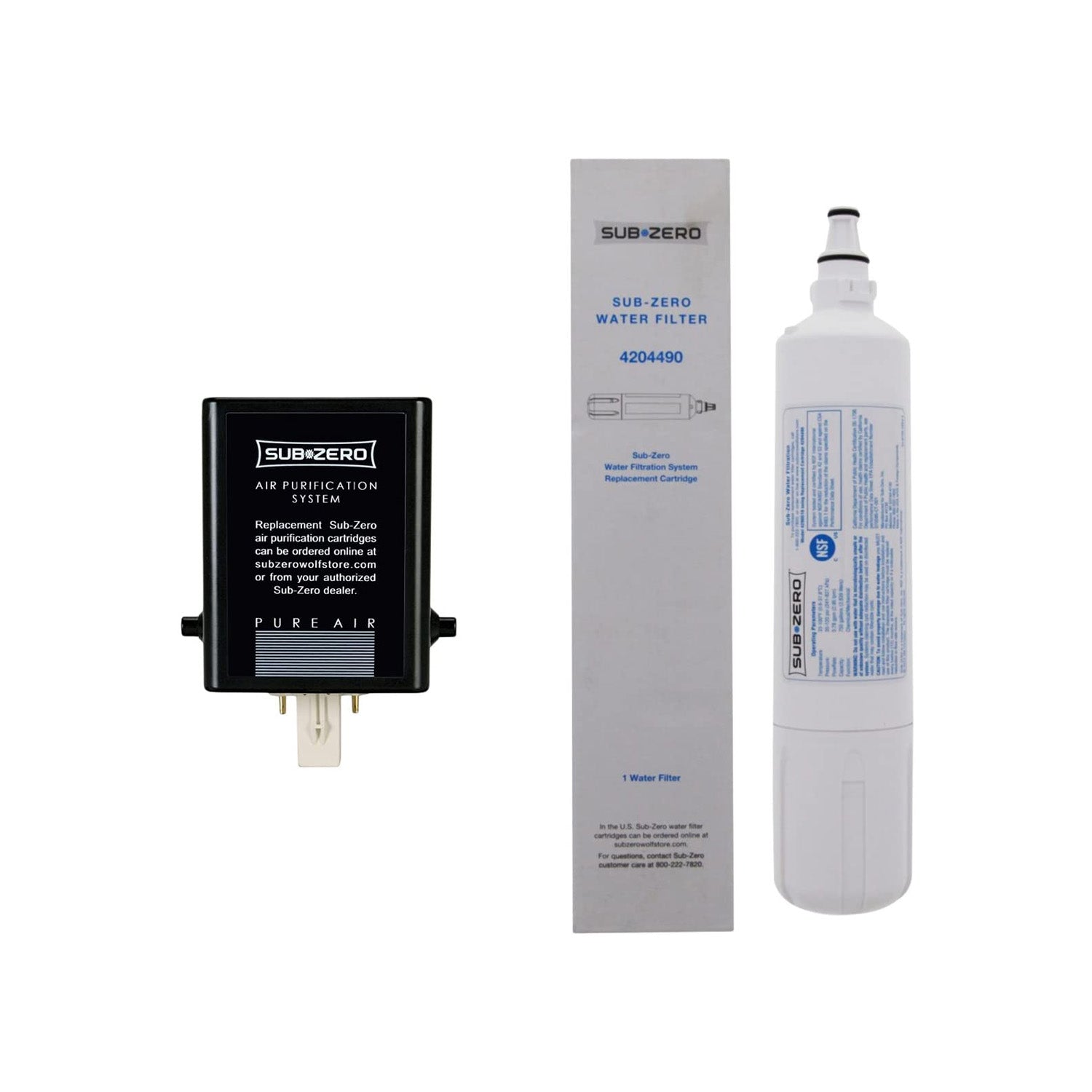 Sub Zero 7007067 Refrigerator Water Filter Cartridge Combo Pack with 4204490 - Replacement for Clean Drinking Water - Perfect for Home, Office, and Kitchen Use