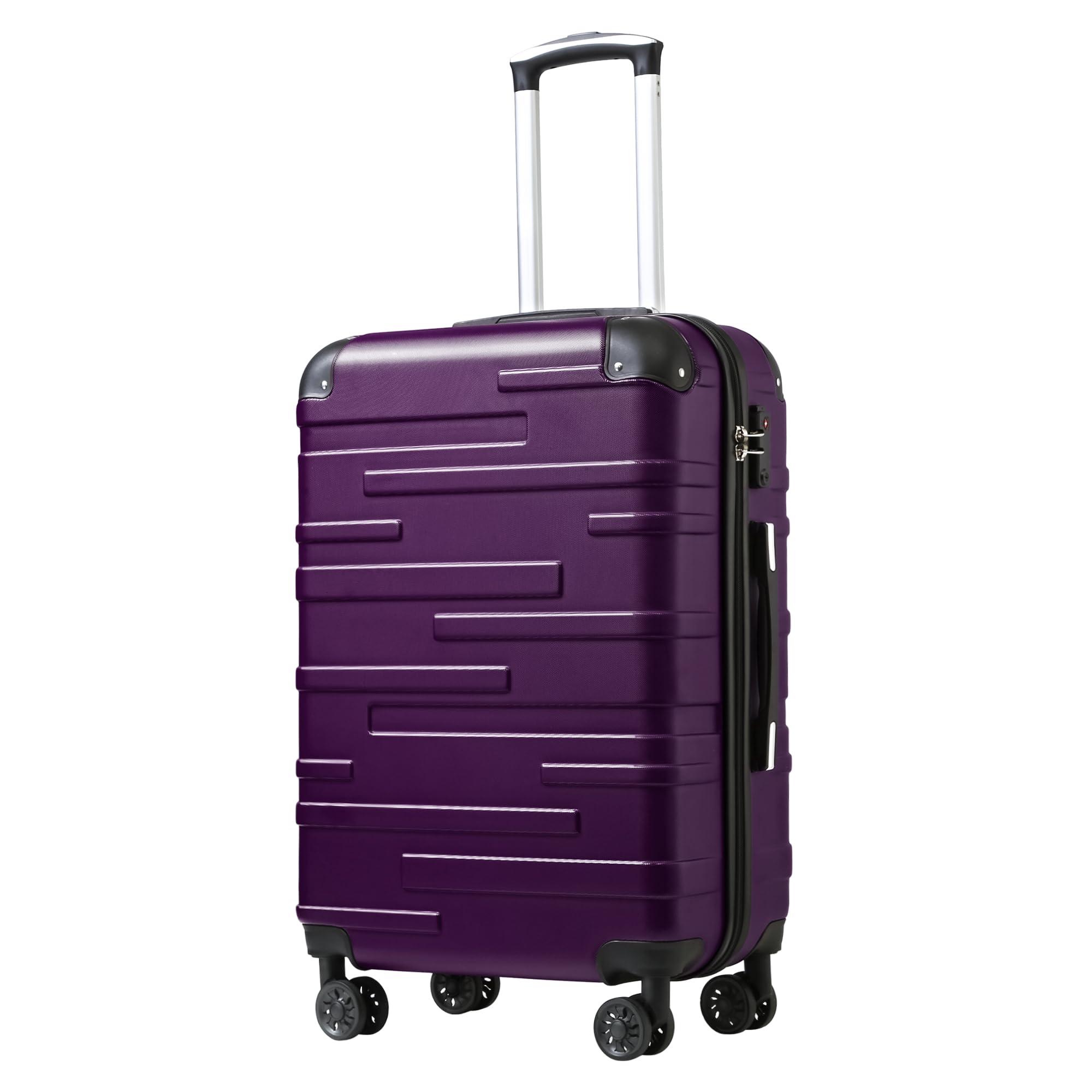 Coolife Hardside Carry-On Luggage with TSA Lock & Spinner Wheels - Lightweight Suitcase with Telescopic Handle for Air Travel, Business Trips & Weekend Getaways