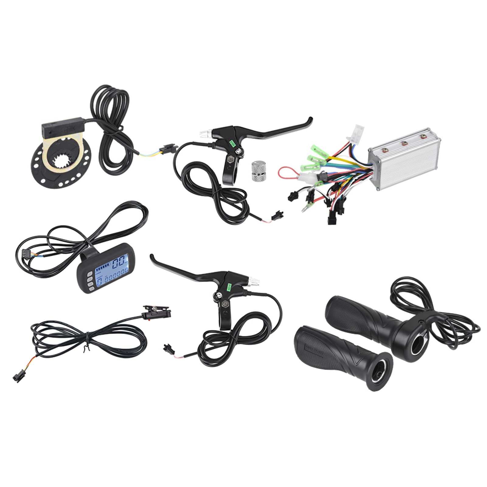 Alomejor 36V/48V 250W/350W Brushless Motor Controller with LCD Panel Kit - E-Bike Conversion Kit for Electric Bicycle DIY Upgrade - Perfect for Commuting, Mountain Biking & Urban Riding
