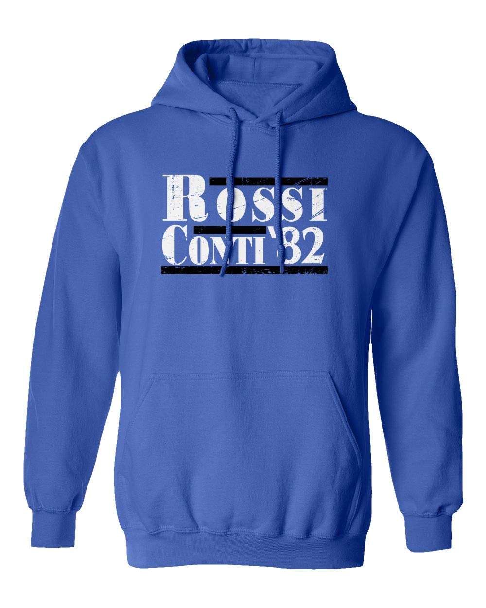 Spark Apparel 1982 Italia World Champions Rossi-Conti Boys Girls Hooded Sweatshirt | Youth Large | Royal Blue | Vintage Soccer Jersey for Kids Sports Fans