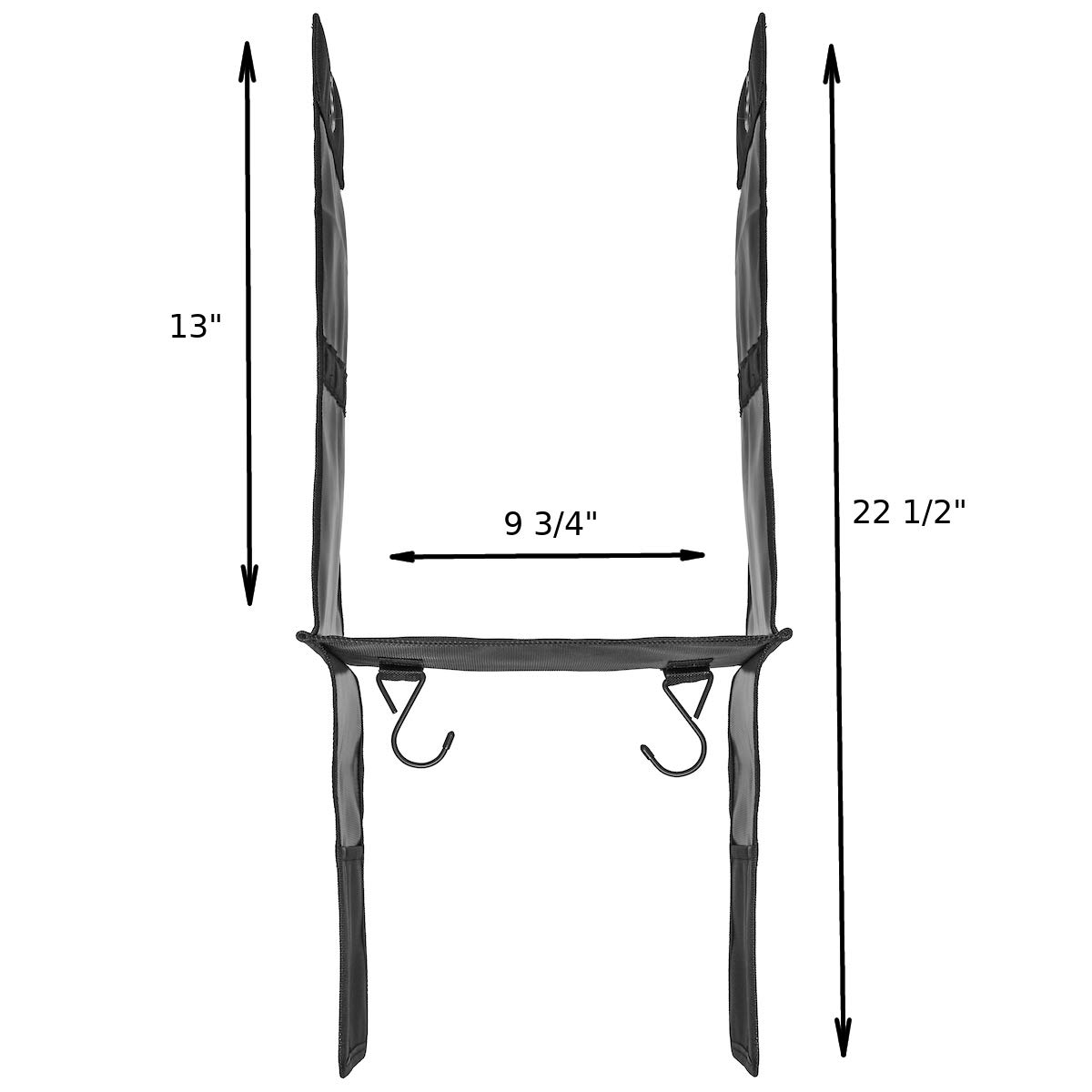 Oxel Hanging Locker Shelf Organizer with 2 Hooks & 4 Pockets - Space Saving Closet Storage for Shoes, Accessories & Small Items - Perfect for Dorm, Bedroom, Office or Gym Organization