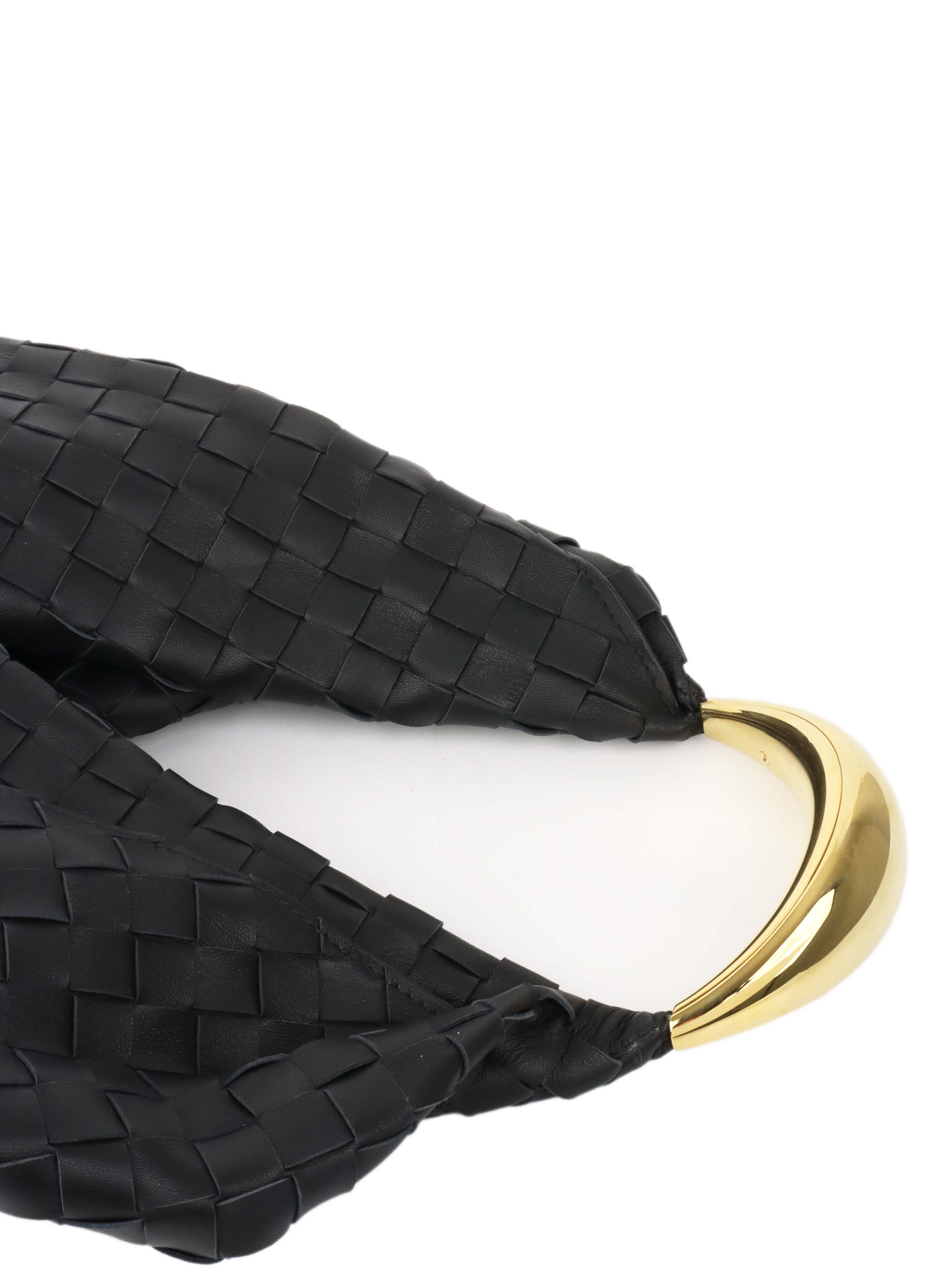 Bottega Veneta Black Foulard Hobo Handbag - Stylish Leather Shoulder Bag for Women, Perfect for Work, Travel & Evening Out