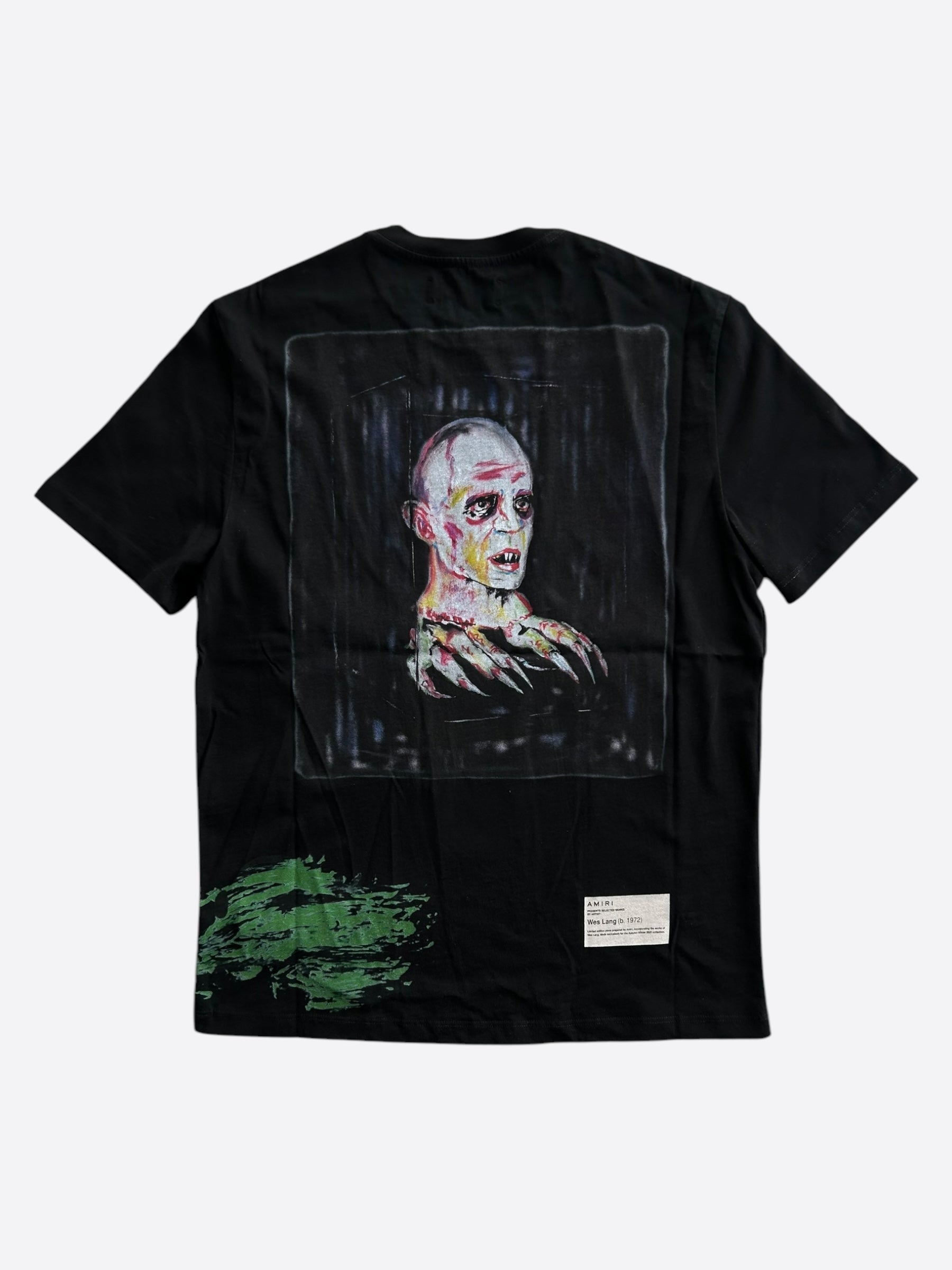 Amiri Wes Lang Black Blood Graphic T-Shirt for Men - Stylish Streetwear Tee for Casual Outfits & Urban Fashion