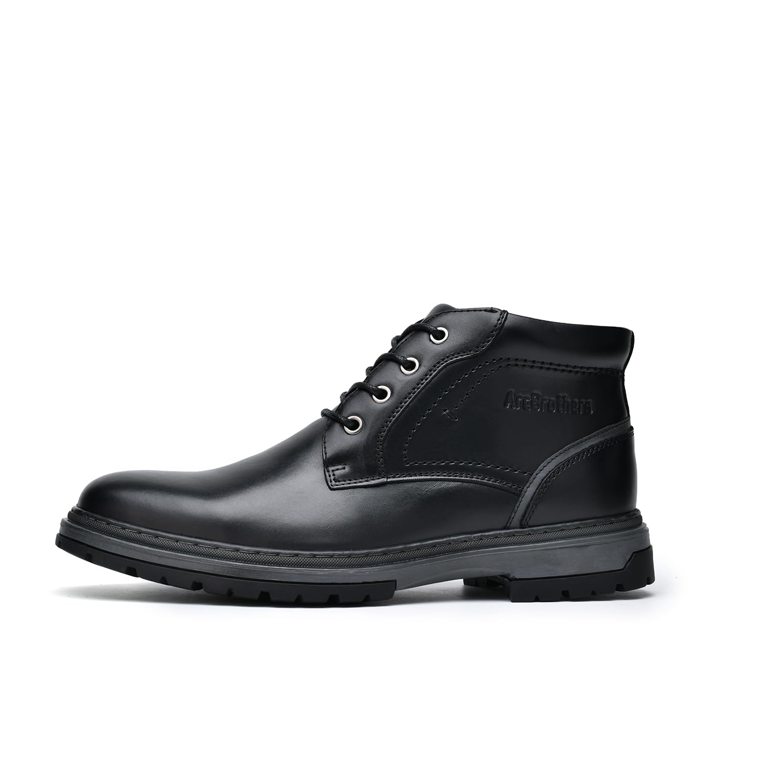 Men's Chukka Boots - Casual Ankle Boots for Motorcycle & Combat | Black Leather Boots for Everyday Wear & Outdoor Adventures