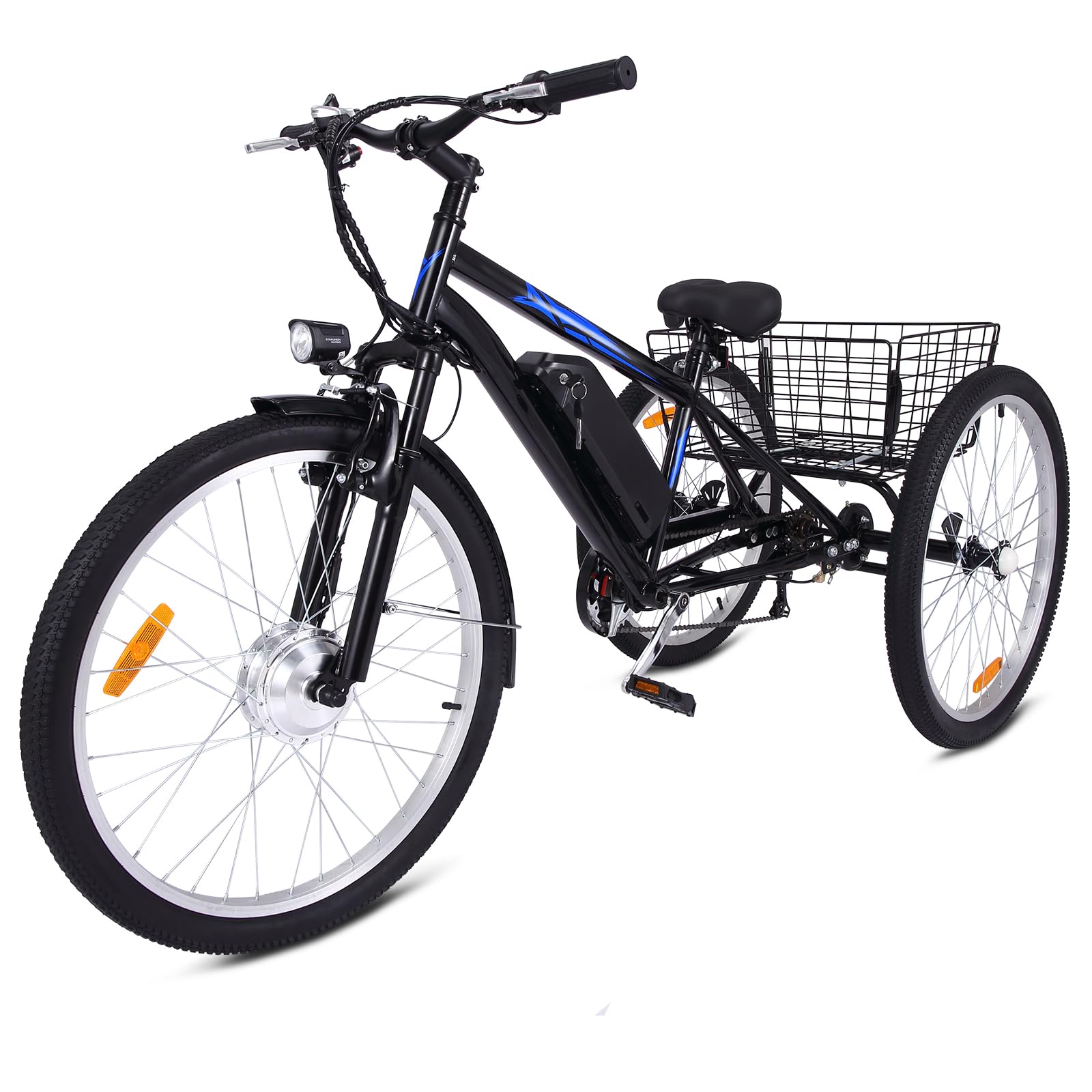 GARVEE 3 Wheel Electric Bike for Adults - 350W Motor Electric Tricycle with 26