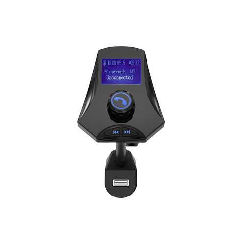 Bakeey M7 Bluetooth FM Transmitter & Dual USB Car Charger - Compatible with iPhone X/8/8 Plus, Samsung S9/S8, Xiaomi Mi5 - Hands-Free Calling & Music Streaming for Road Trips & Commuting