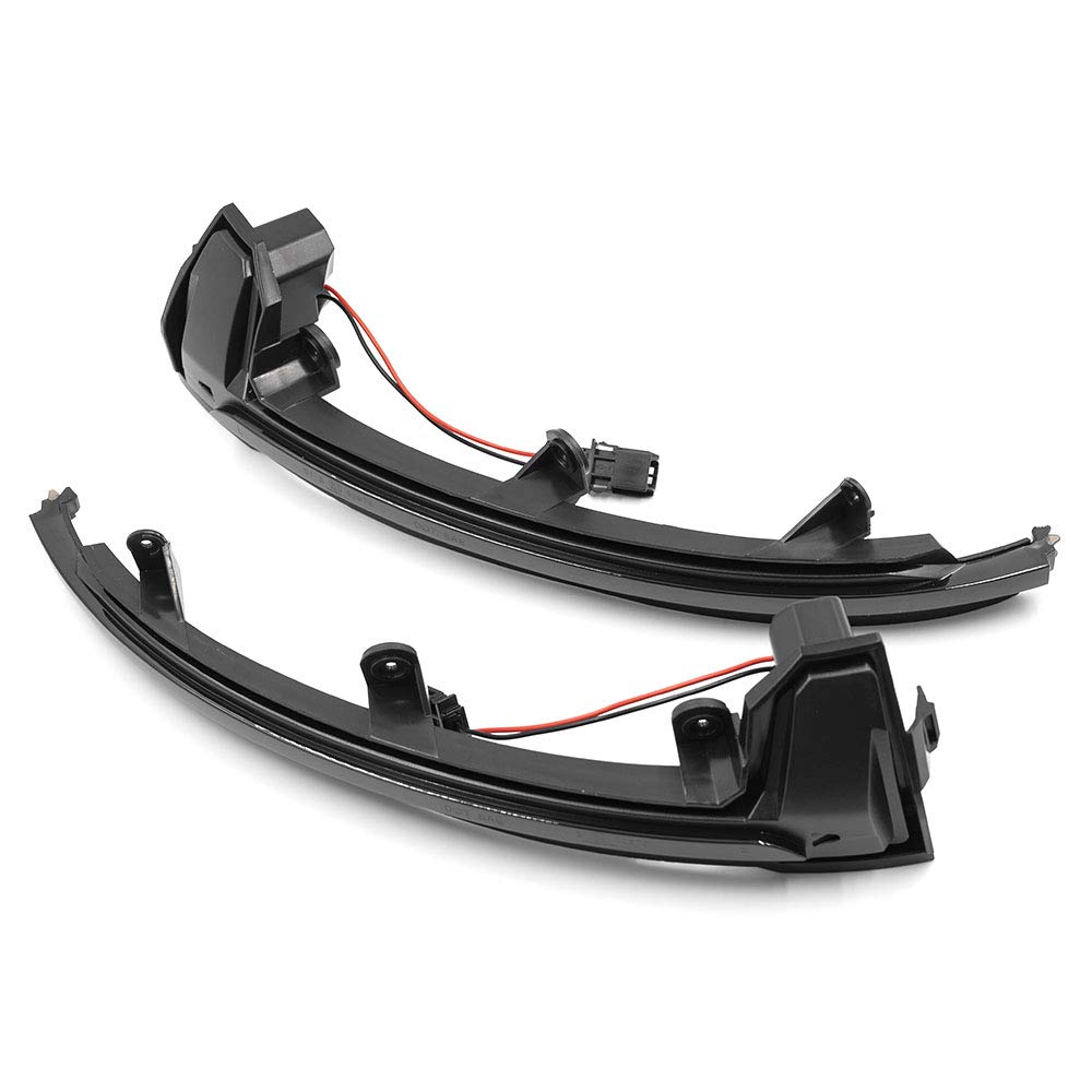 2Pcs Smoked Lens Amber Sequential LED Turn Signal Lights for Porsche Cayenne 958 (2015-2018) - Dynamic Blinking Flow Design, Side Mirror Indicator Replacement - Perfect for Night Driving & Enhanced Safety