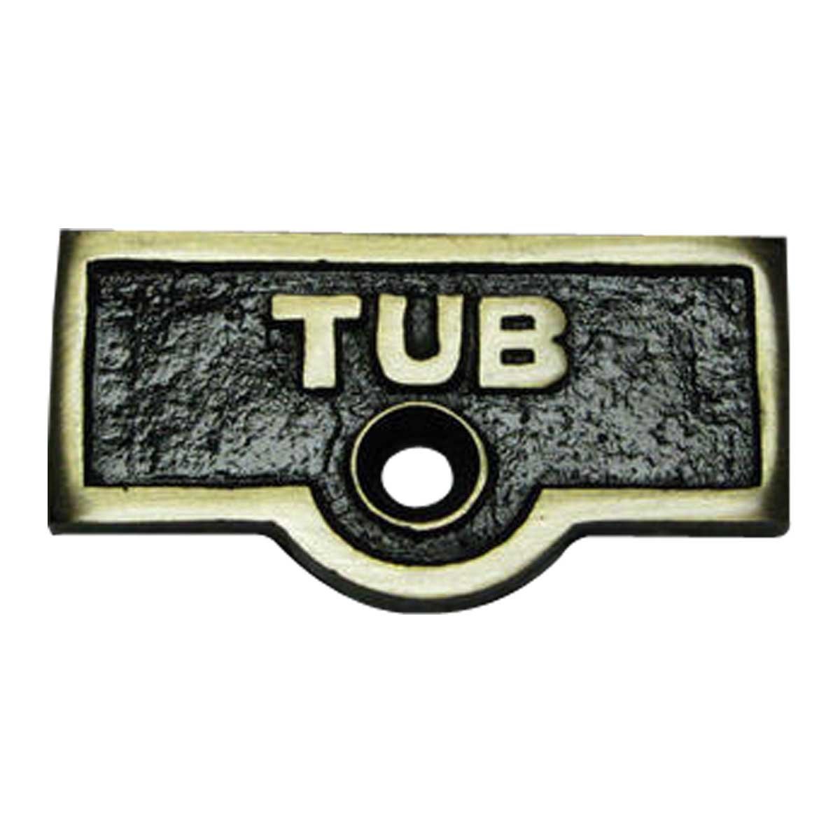 Antique Brass TUB Switch Plate Tags - Home Renovation Labels for Bathroom & Kitchen