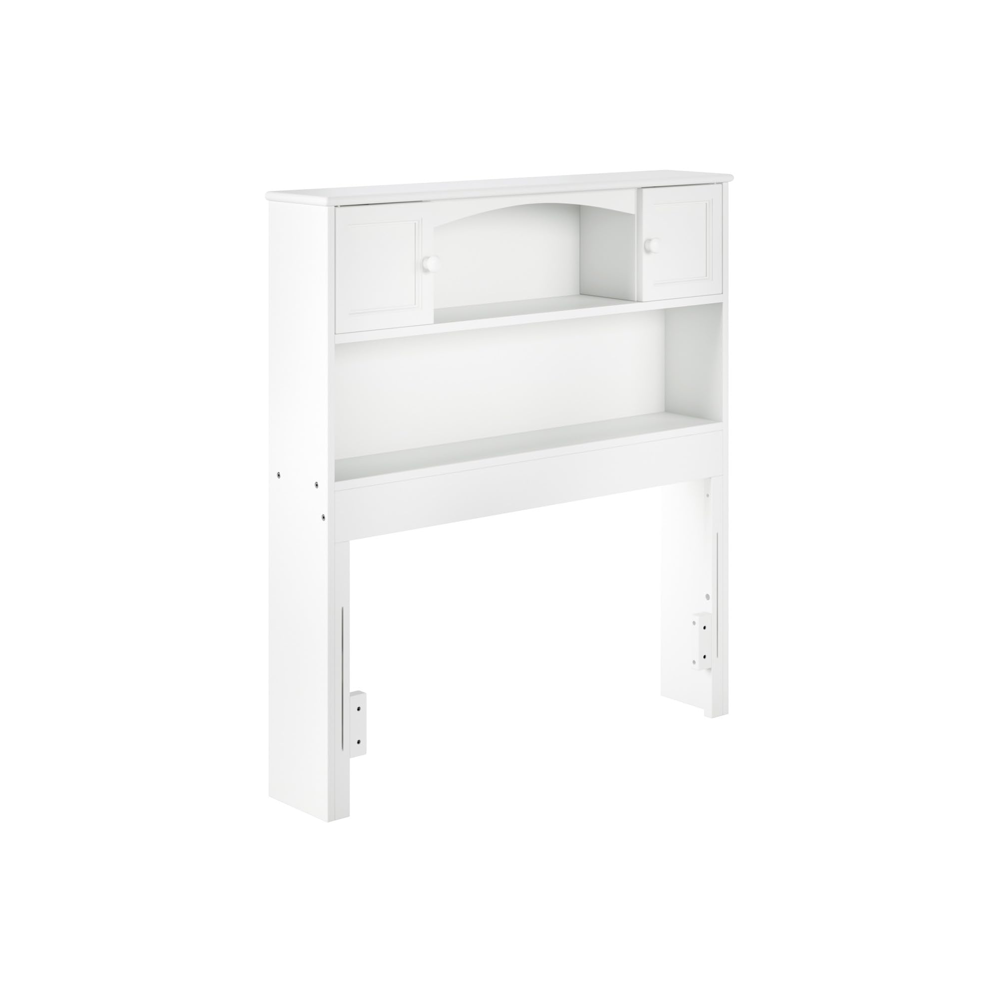 AFI Newport Twin Headboard with Turbo Charger - White Wooden Headboard for Kids & Teens Bedroom, Dorm Room Decor, Space-Saving Design