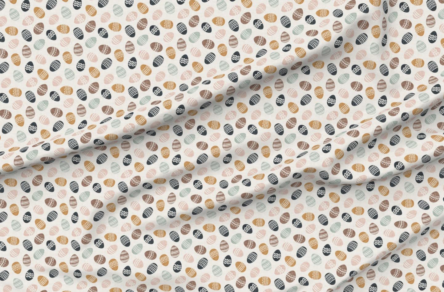 Easter Eggs Natural Beige Pastel Printed Minky Fabric Fat Quarter - Soft Plush Material for Baby Blankets, Quilt Backing & Sewing Projects - Perfect for DIY Crafts, Nursery Decor & Easter Decorations